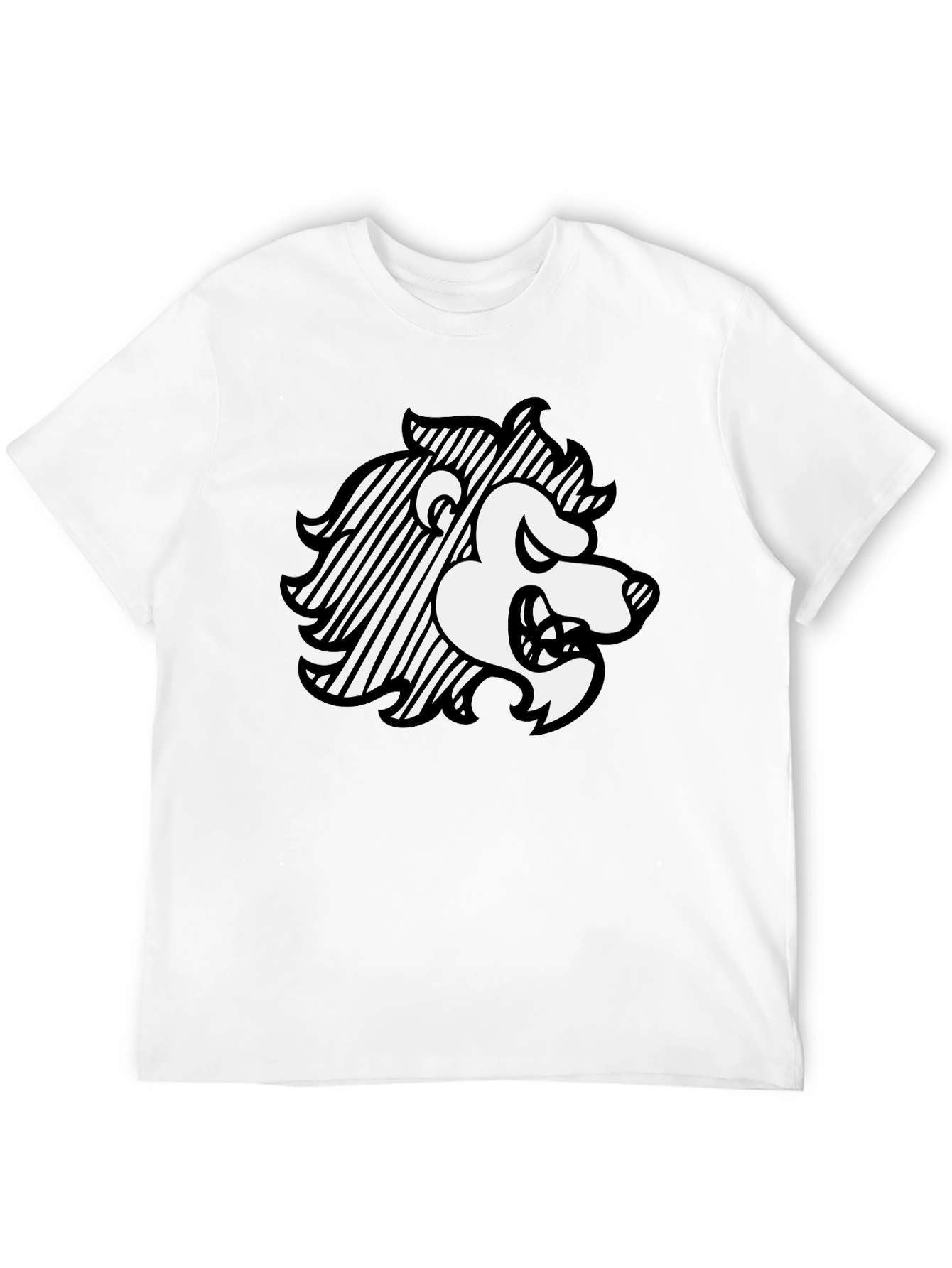 Lion Graphic Black T-Shirt