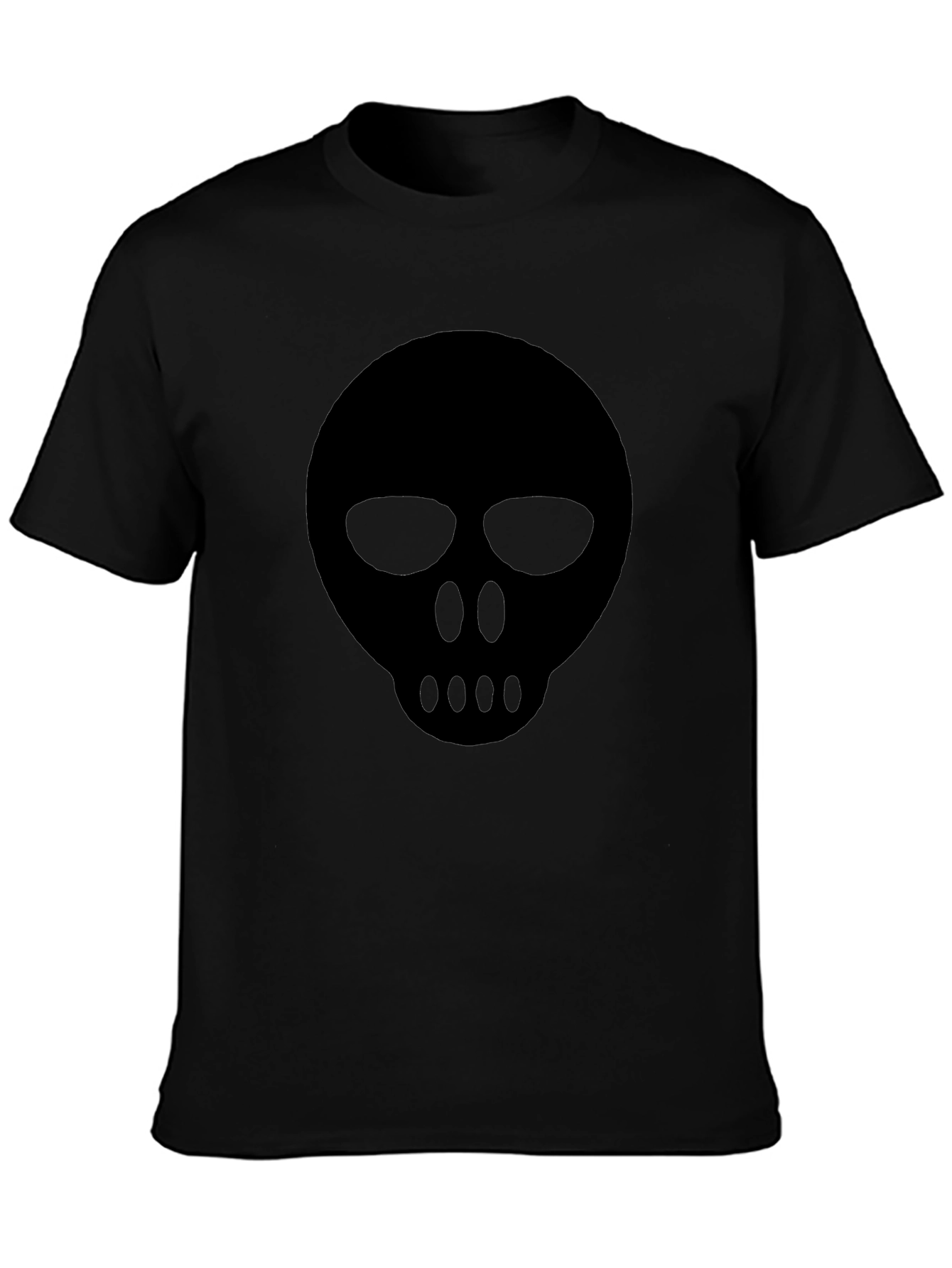 Mens Black Skull Graphic T-Shirt