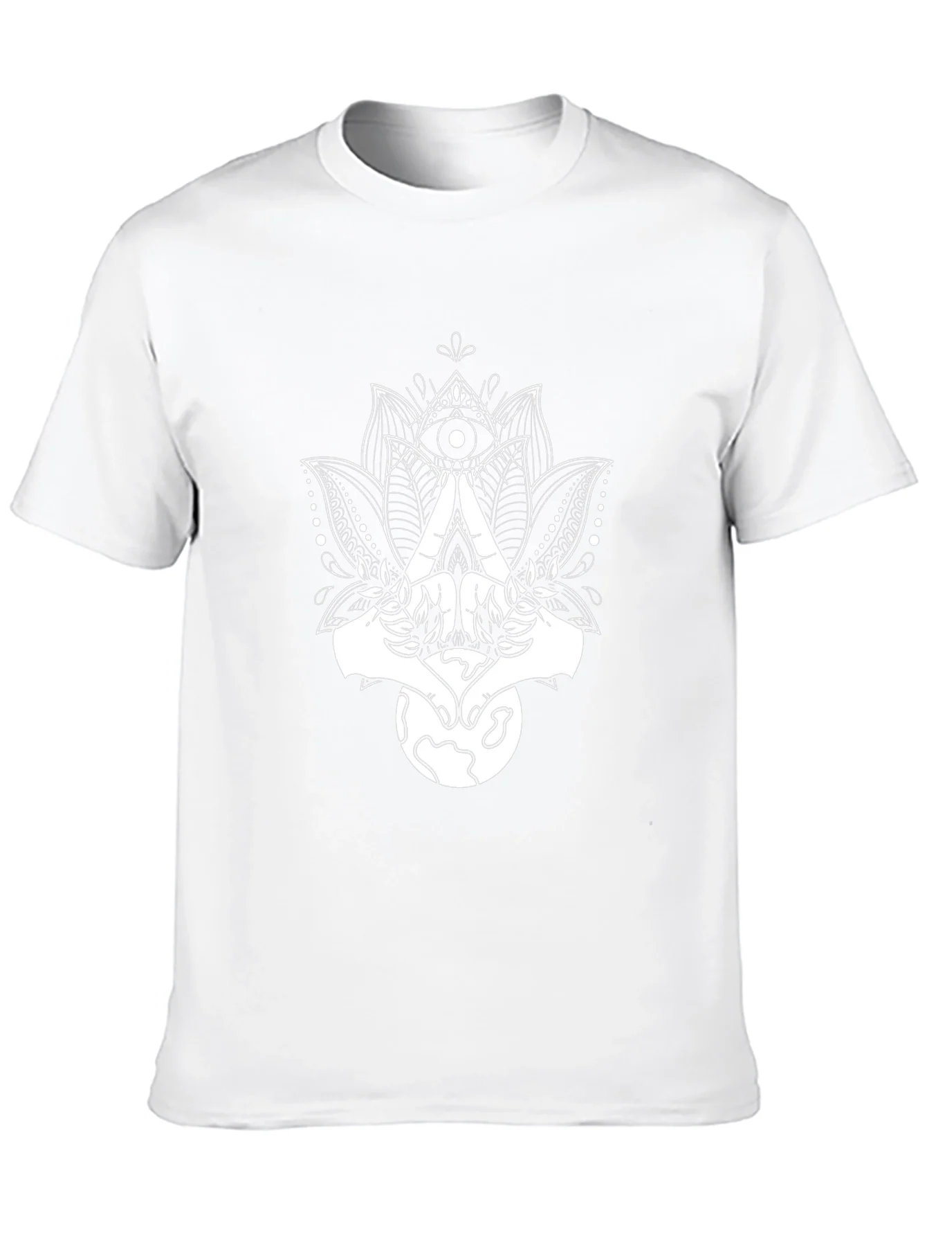 Enlightened Earth Tee - Lotus & All-Seeing Eye Graphic