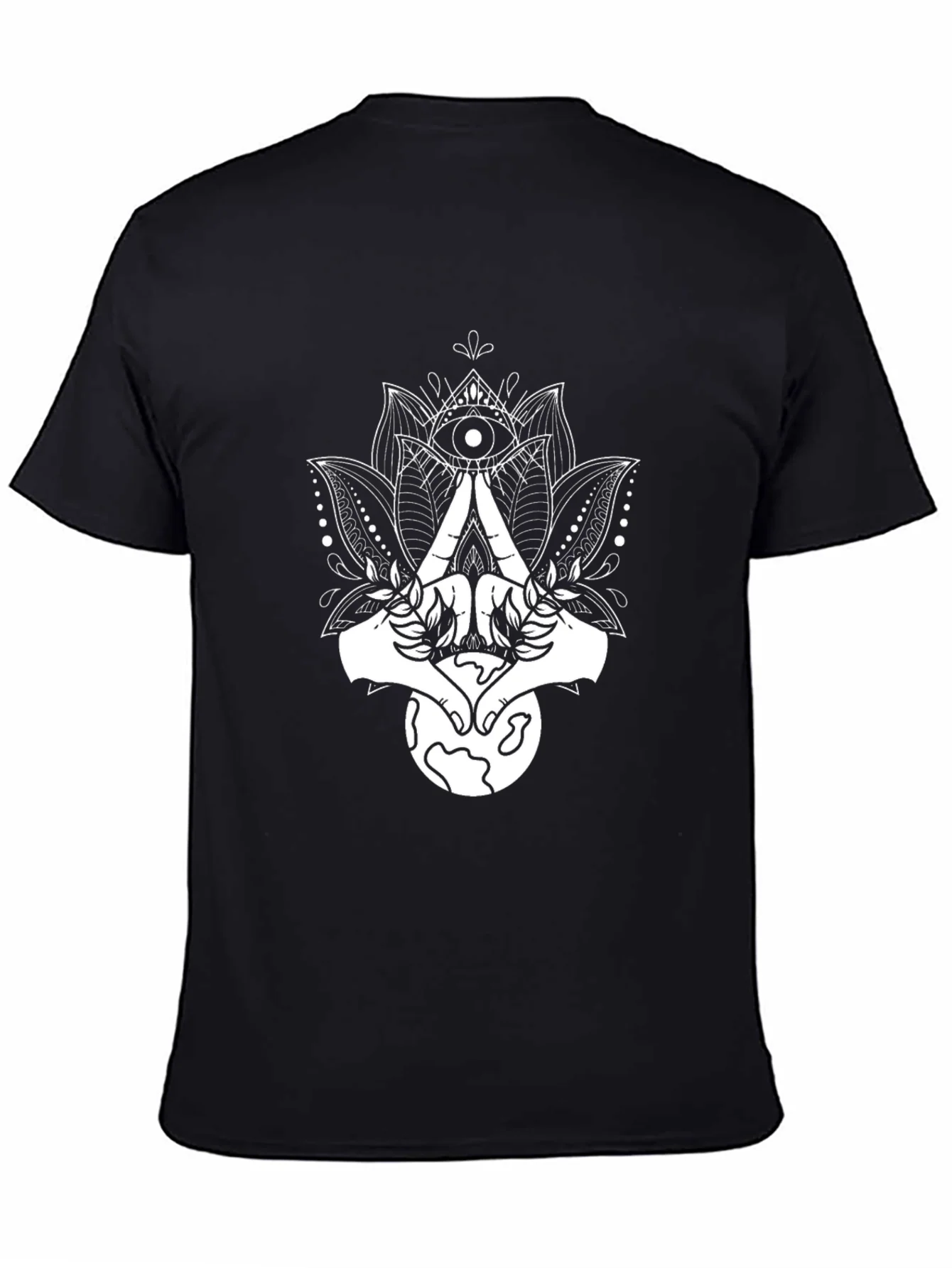 Enlightened Earth Tee - Lotus & All-Seeing Eye Graphic