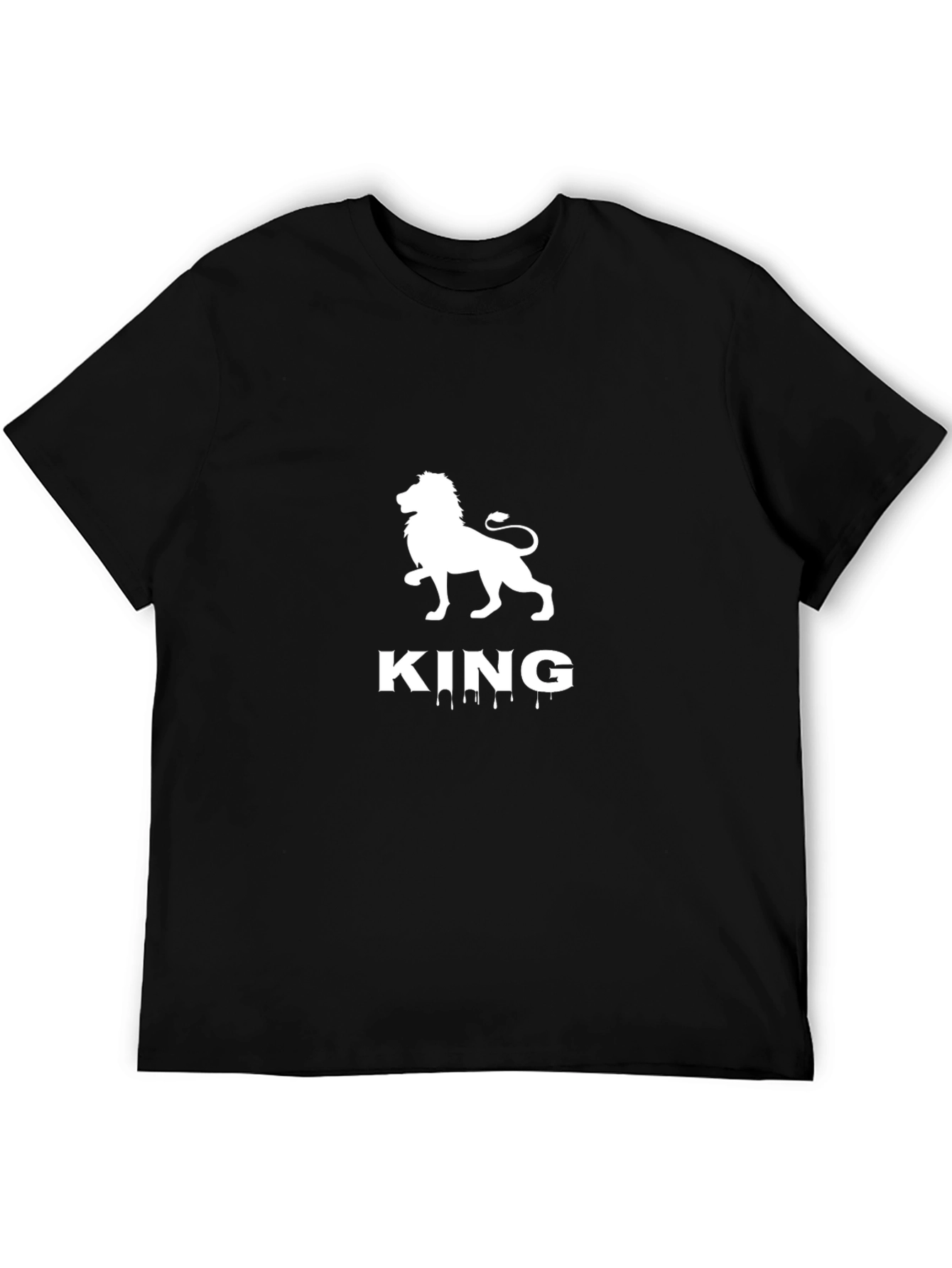 King Lion Black Graphic T-Shirt