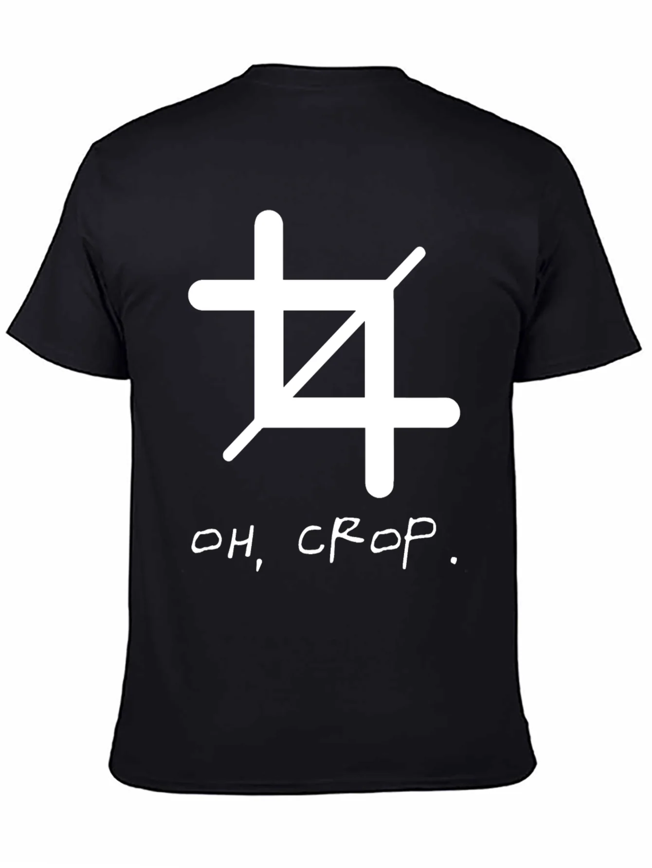Oh Crop! Black Graphic Tee