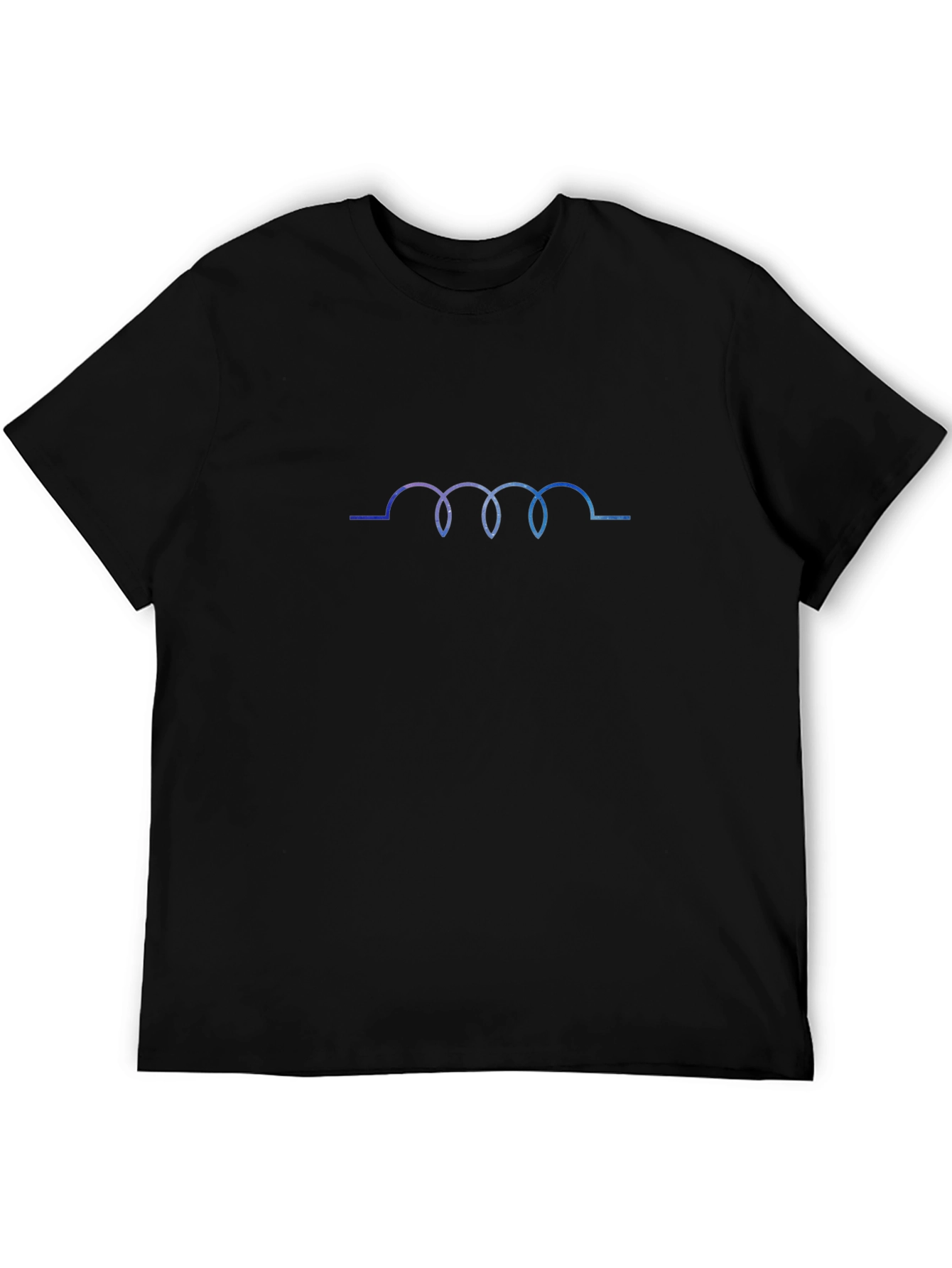 Coil Graphic Tee - Sleek Black Cotton T-Shirt