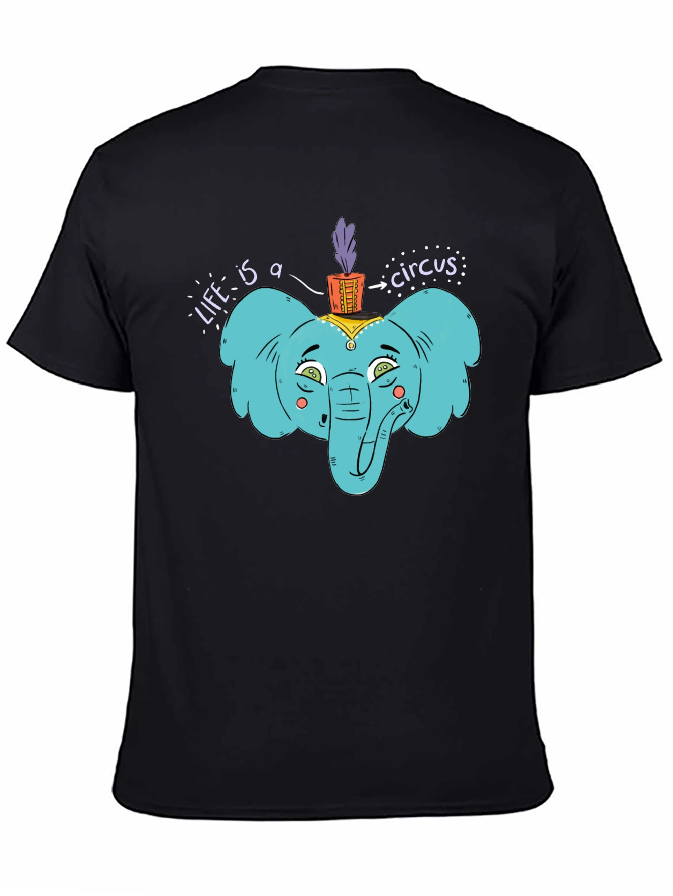 Circus Elephant Graphic Tee - Unisex Cotton T-Shirt