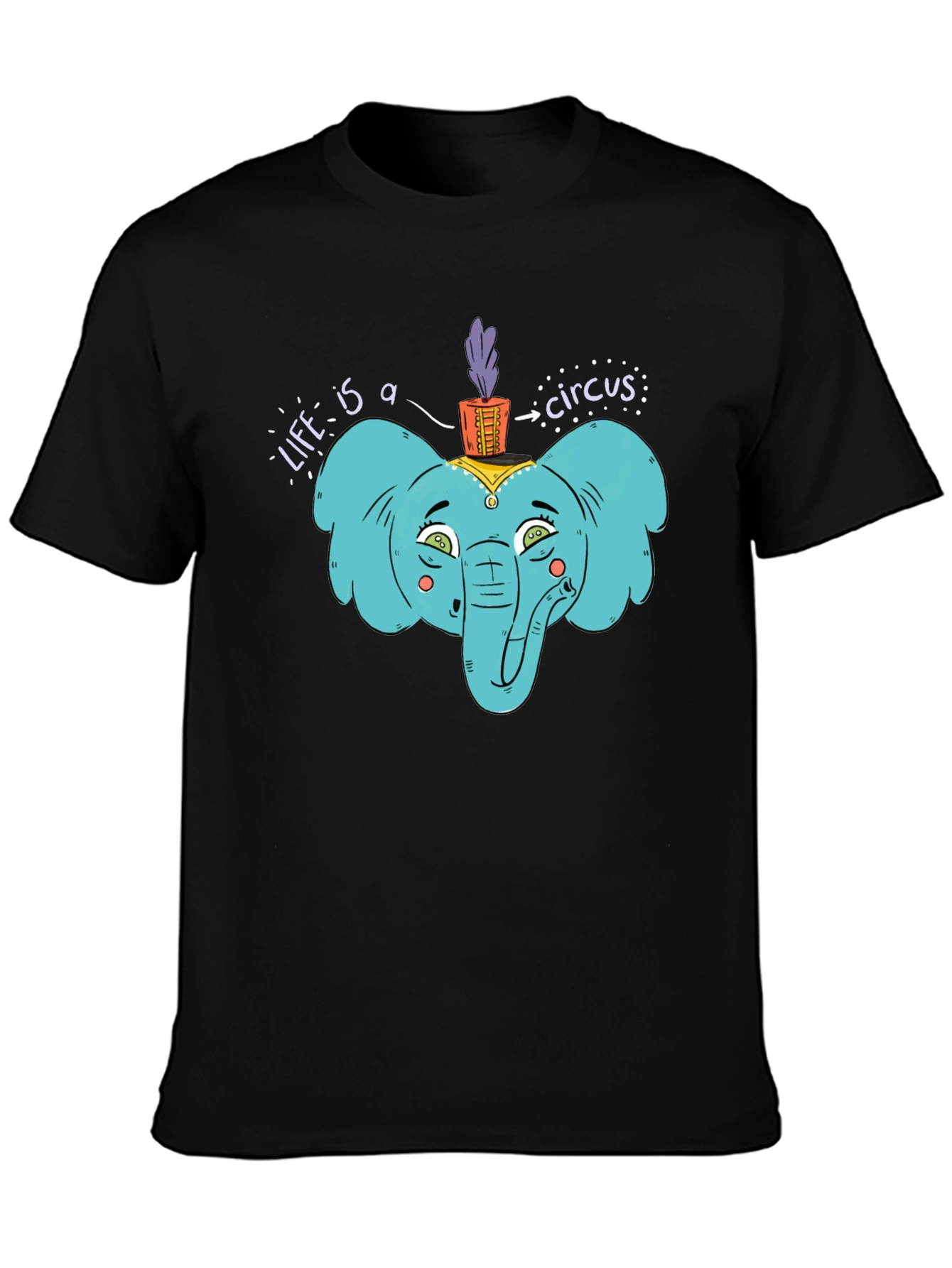 Circus Elephant Graphic Tee - Unisex Cotton T-Shirt
