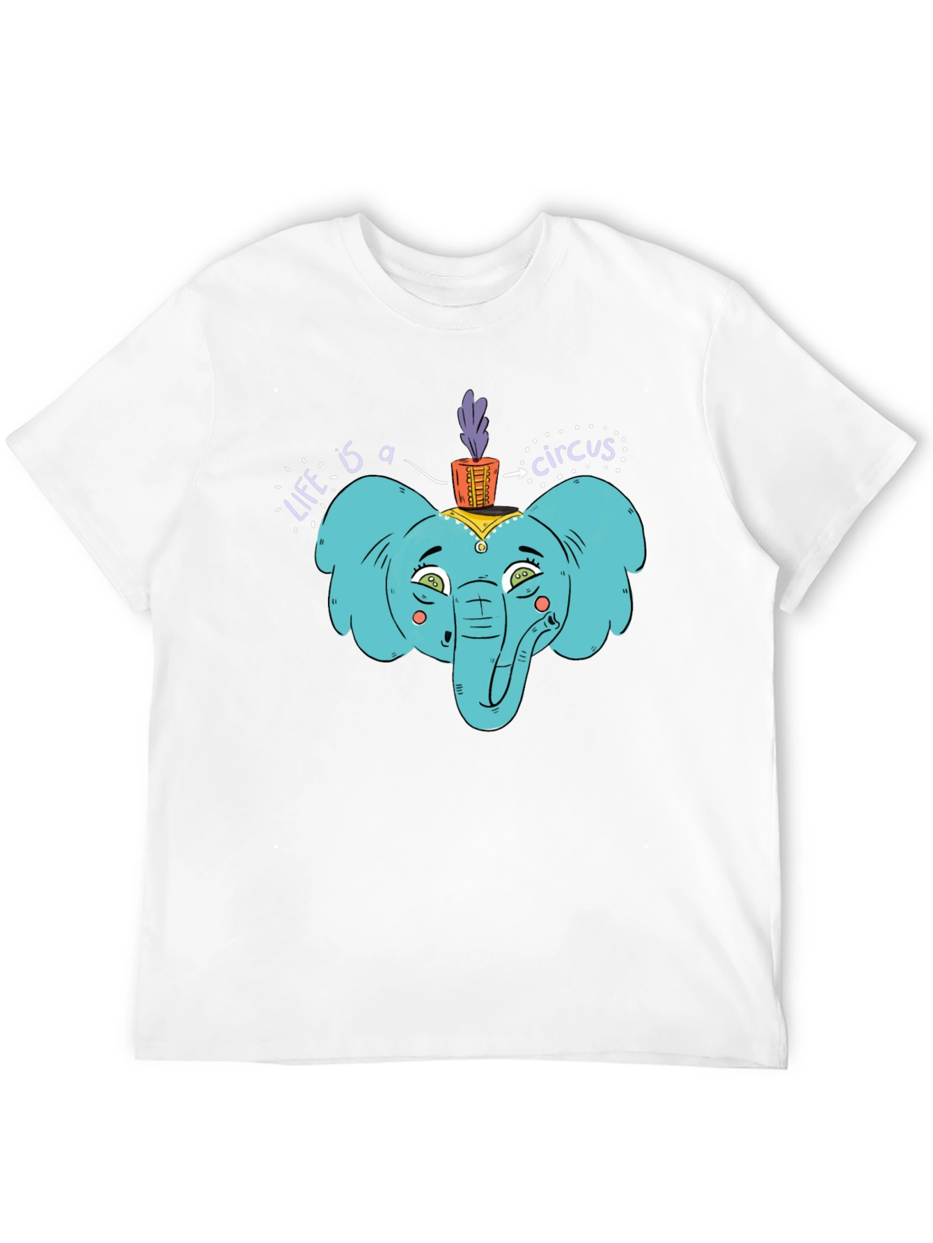 Circus Elephant Graphic Tee - Unisex Cotton T-Shirt