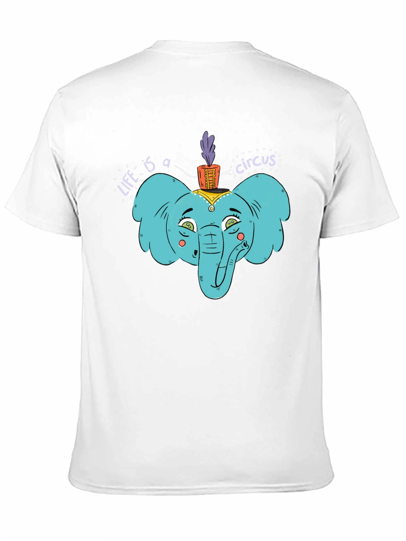 Circus Elephant Graphic Tee - Unisex Cotton T-Shirt