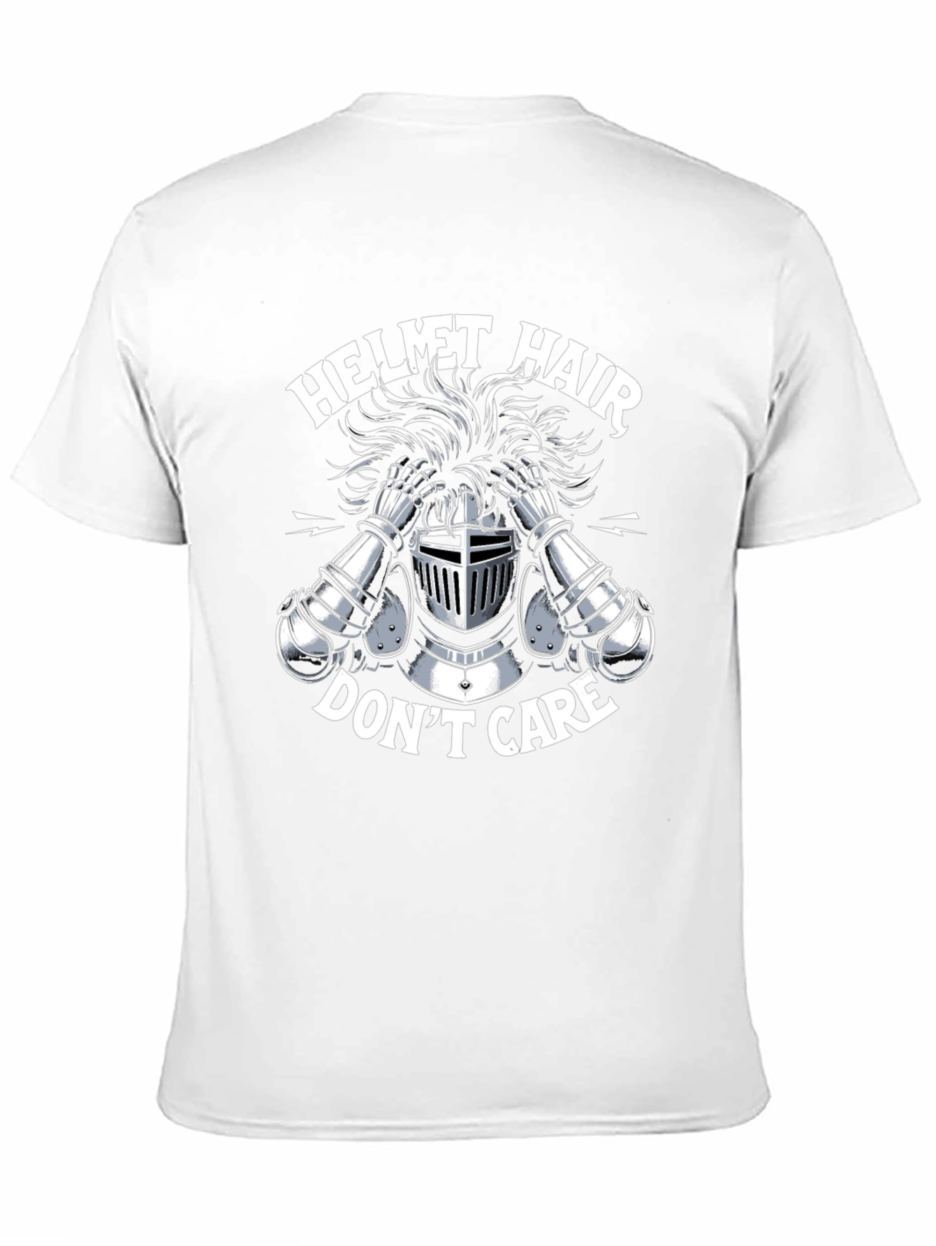 Helmet Hair Dont Care Graphic Tee - Black