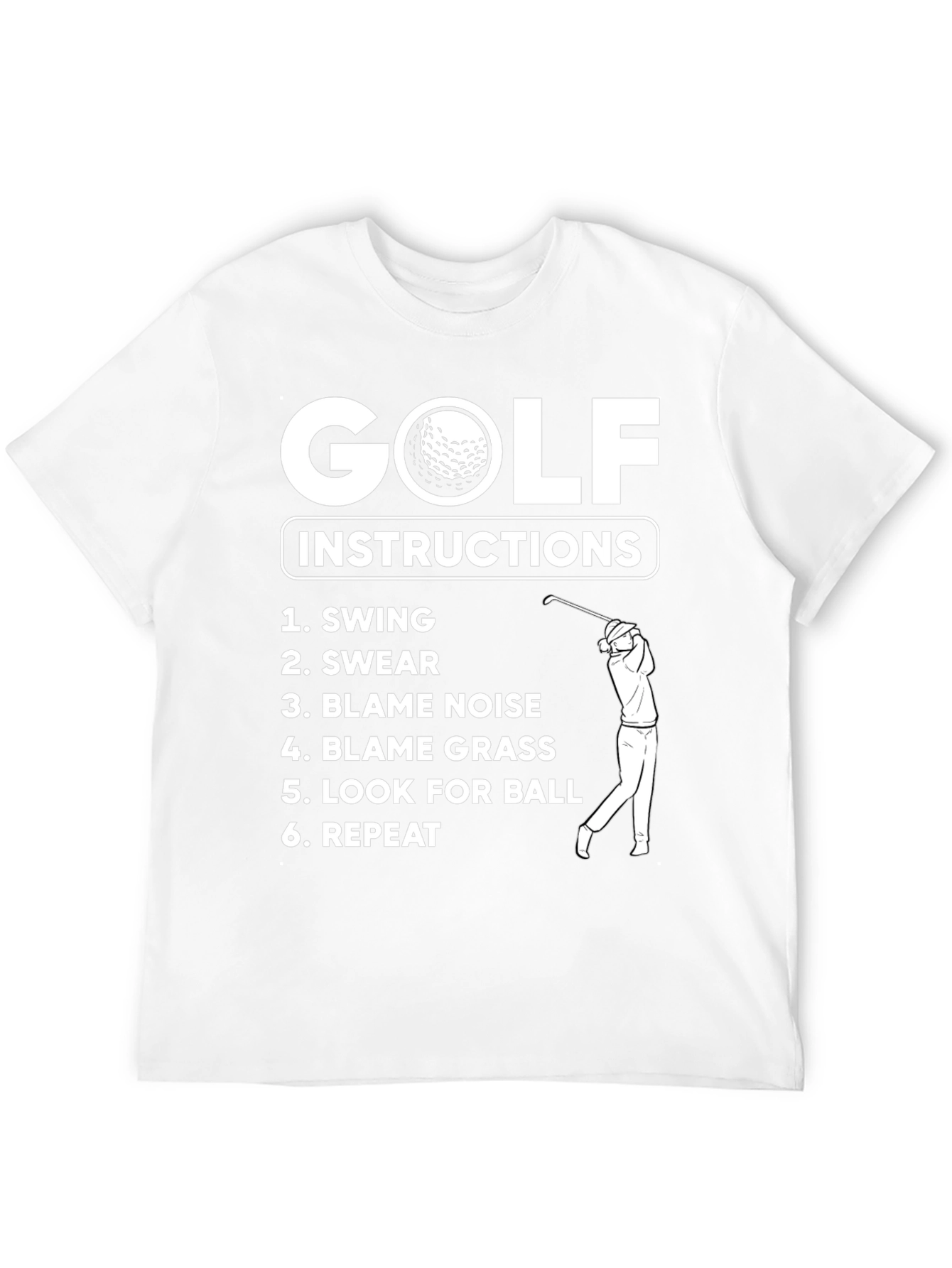 Golf Instructions T-Shirt - Funny Golfing Tee