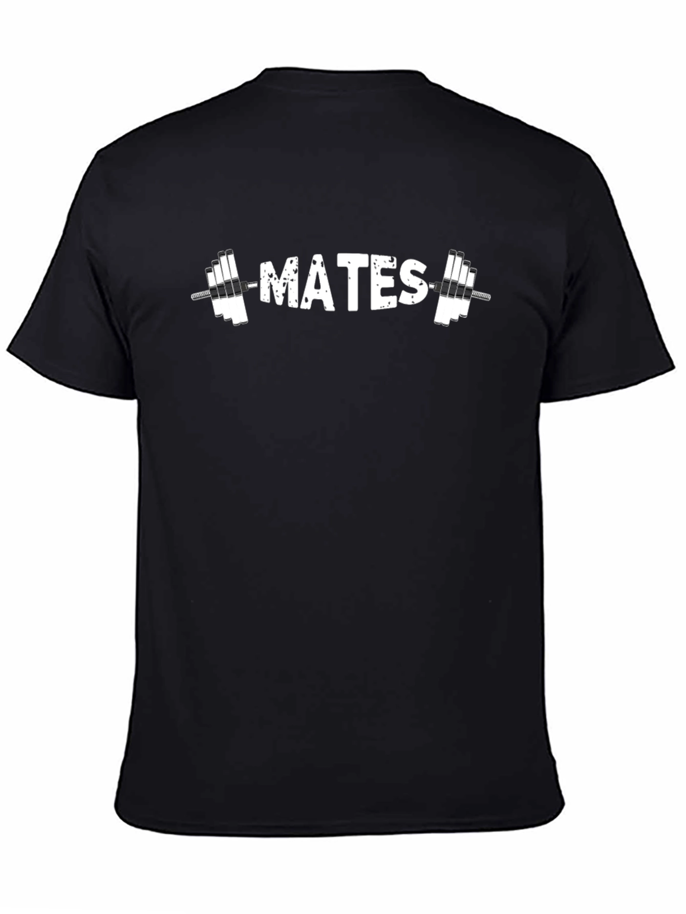 Gym Mates Graphic Tee - Black Cotton T-Shirt