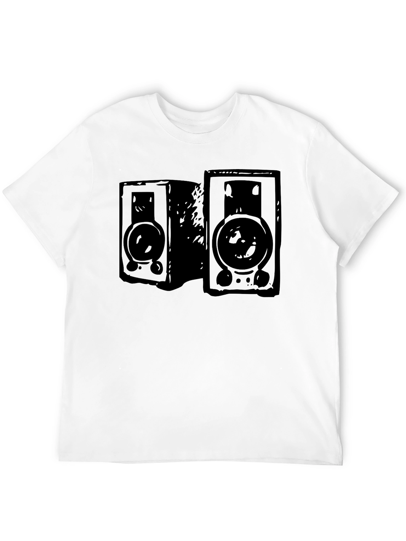 Speakers Graphic T-Shirt Black Music Lover Tee