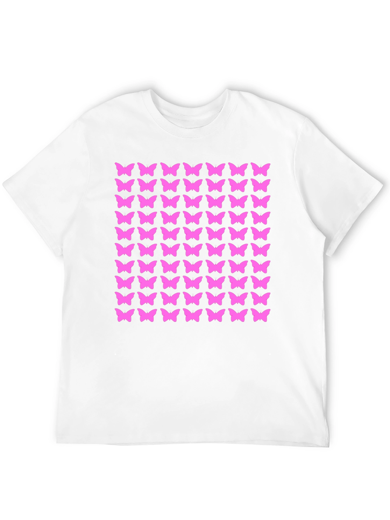 Butterfly Pattern Black T-Shirt