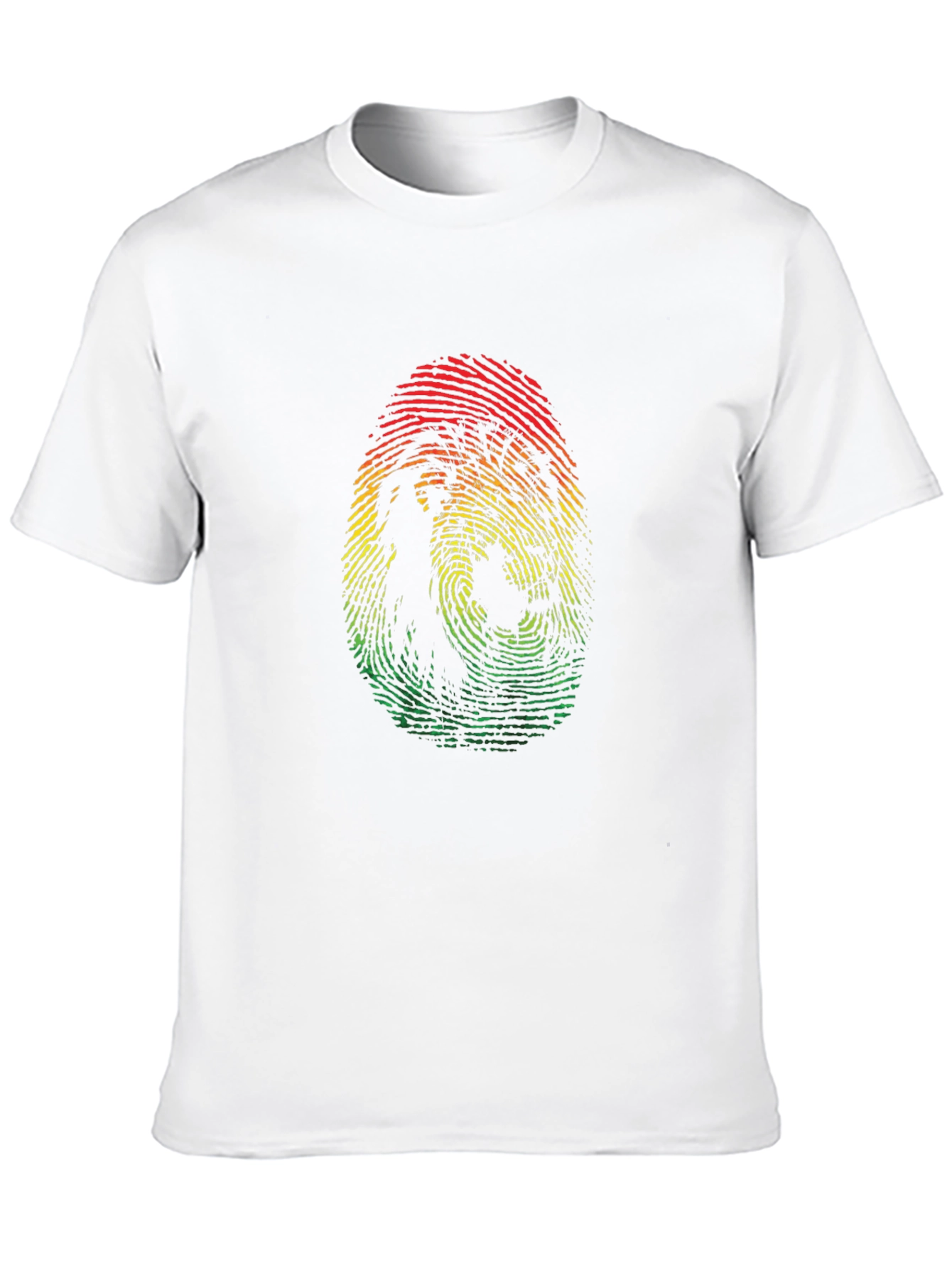 Rasta Fingerprint Graphic Tee - Black