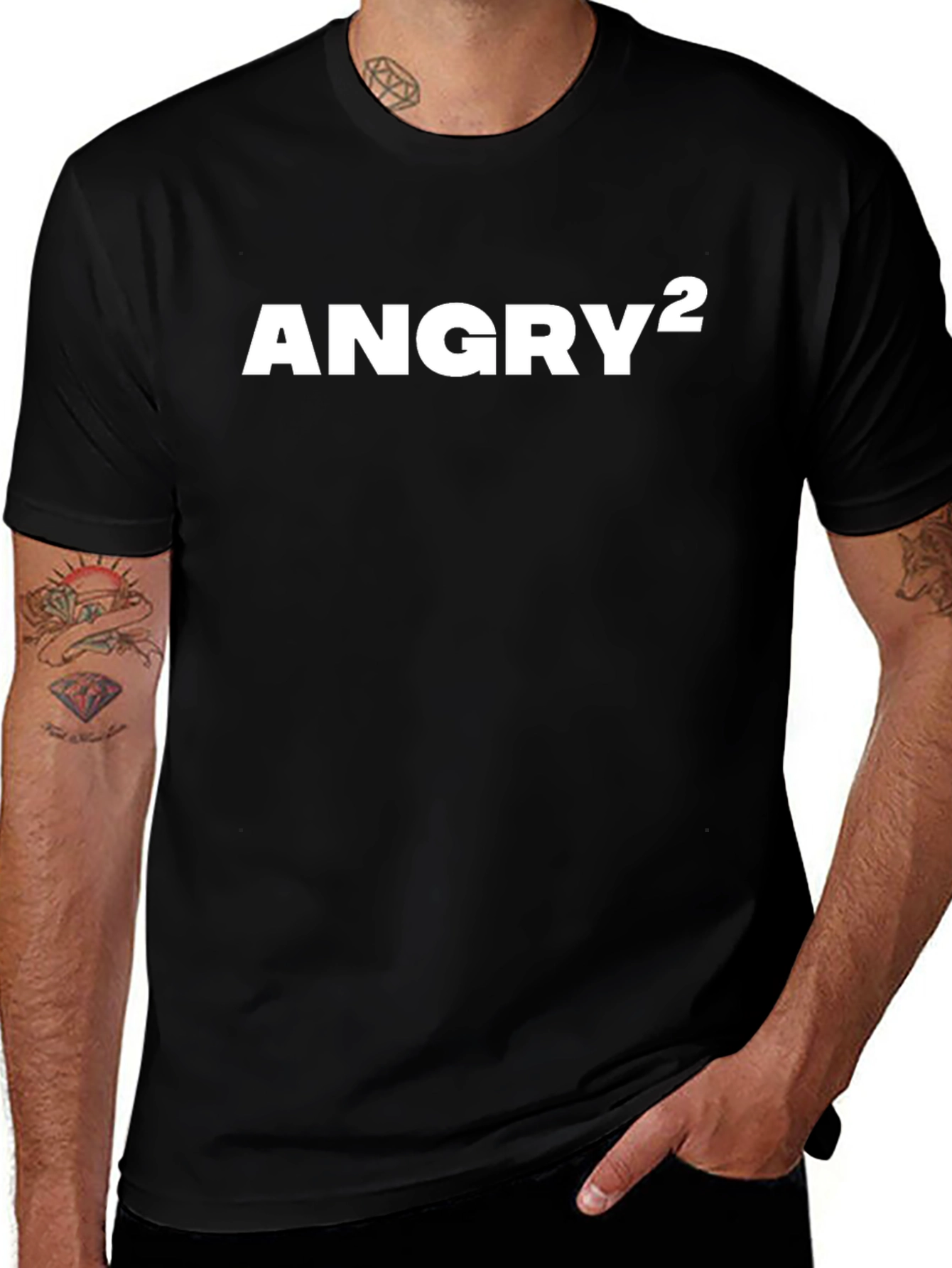 ANGRY Squared Graphic T-Shirt - Bold Streetwear