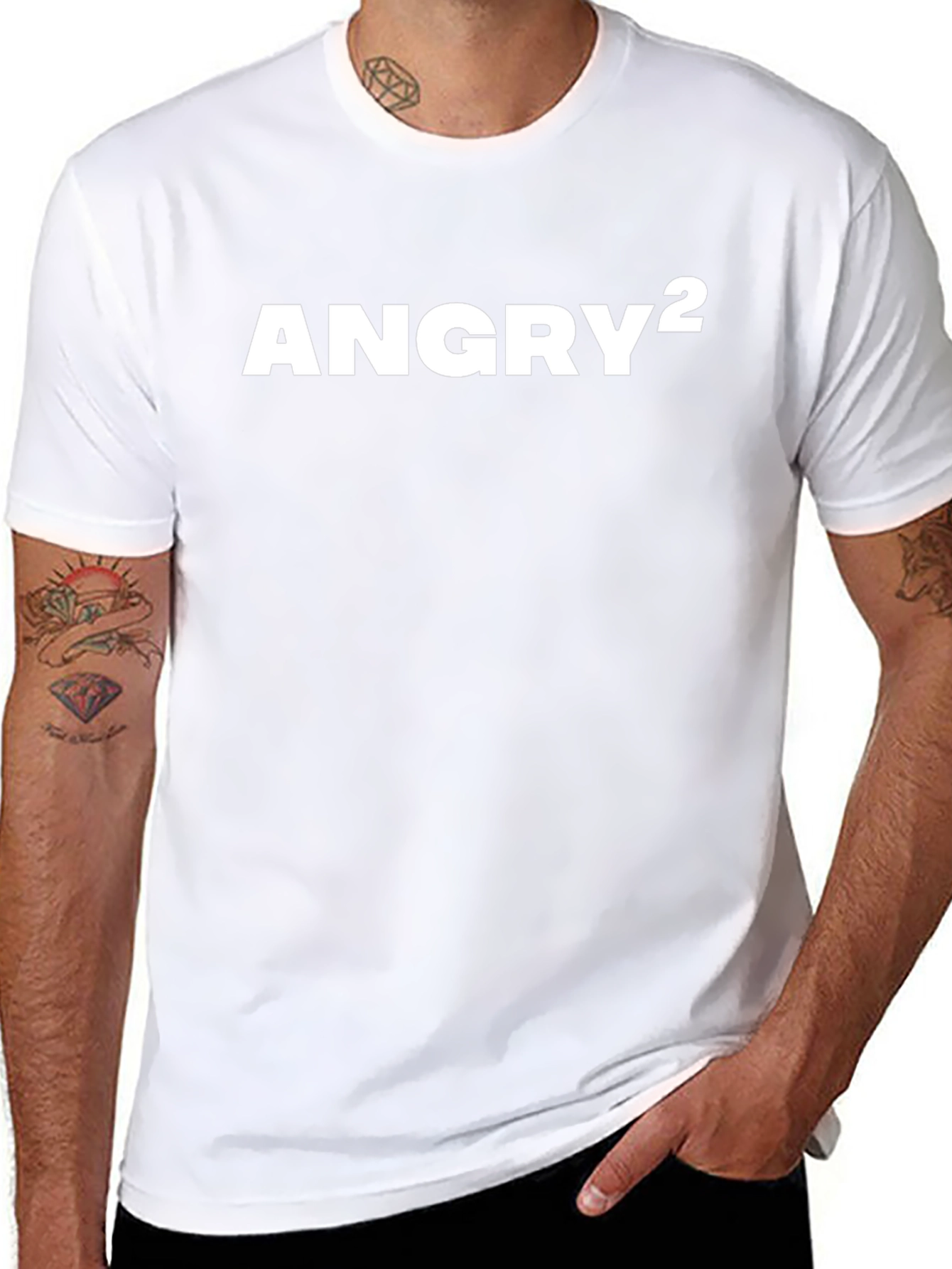 ANGRY Squared Graphic T-Shirt - Bold Streetwear