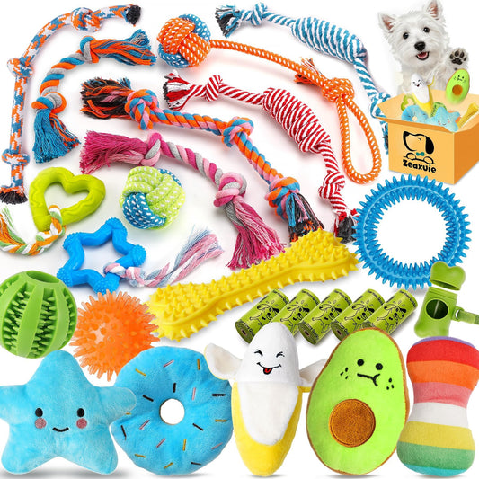 Zeaxuie 25 Pack Puppy Toys for Small Dogs