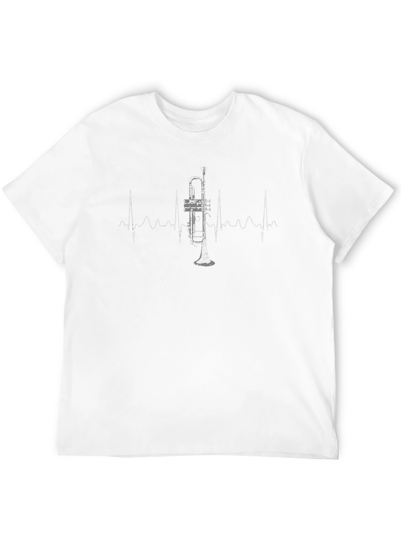 Trumpet Heartbeat T-Shirt - Music Lover Tee
