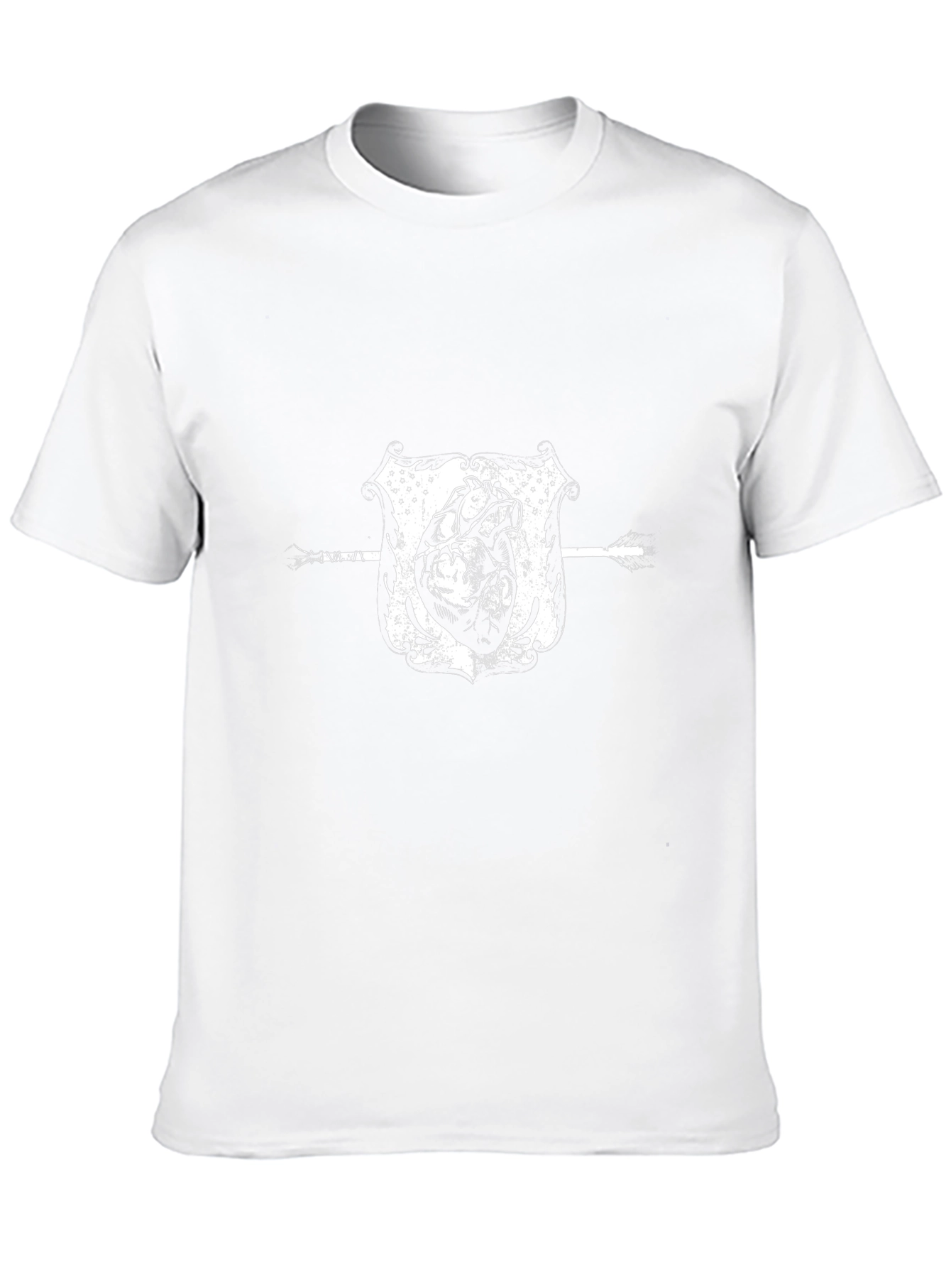 Anatomical Heart & Arrow Black Graphic Tee