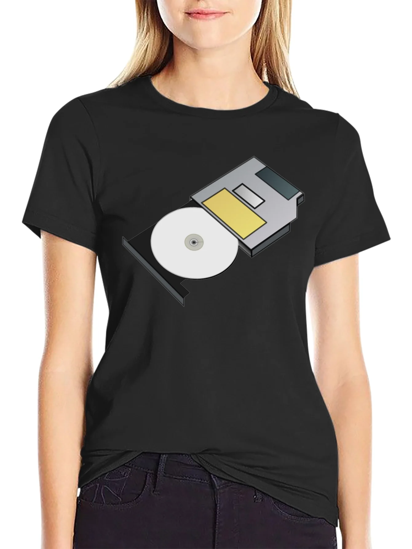 Floppy Disk T-Shirt - Retro Tech Style