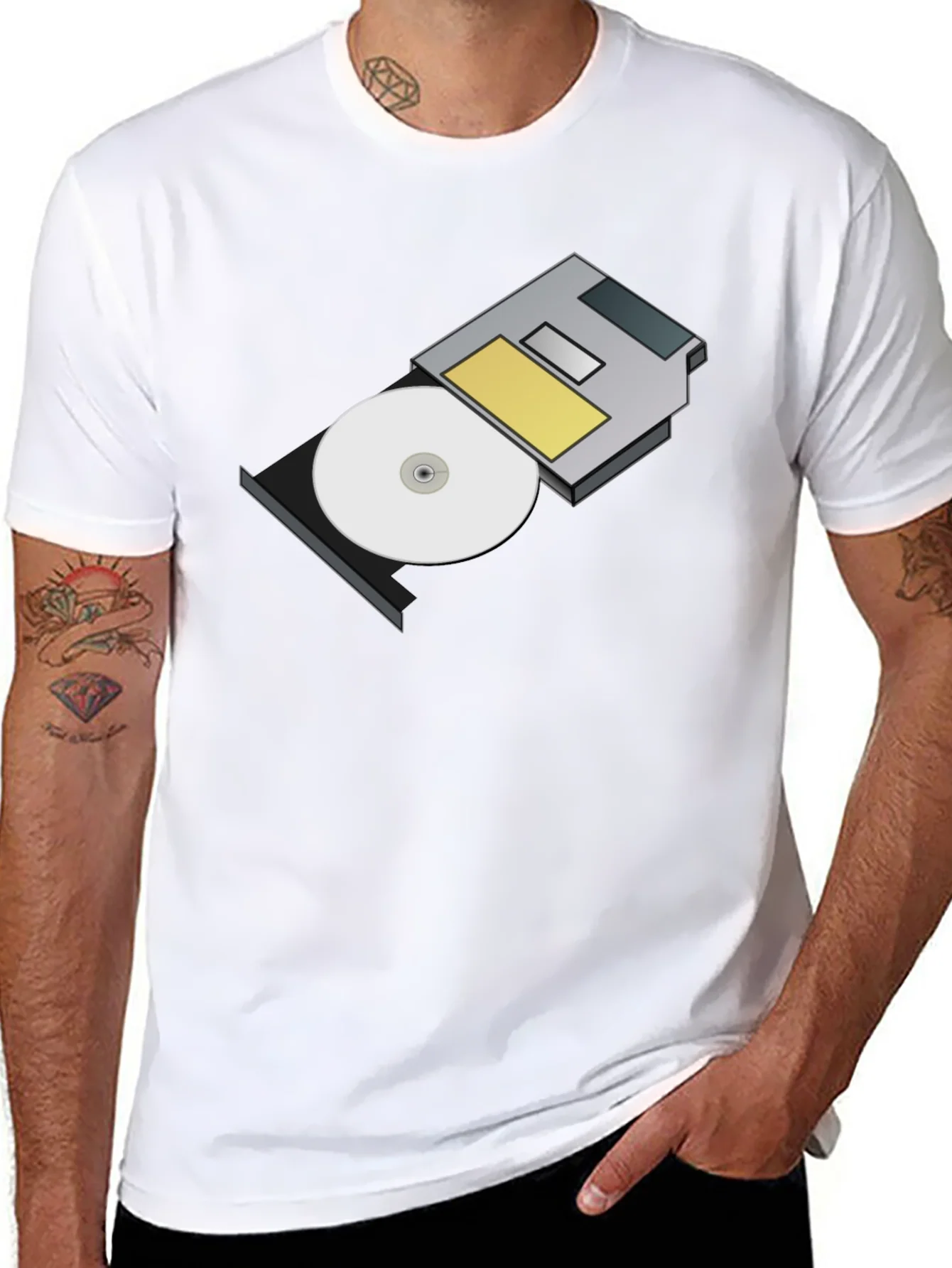 Floppy Disk T-Shirt - Retro Tech Style