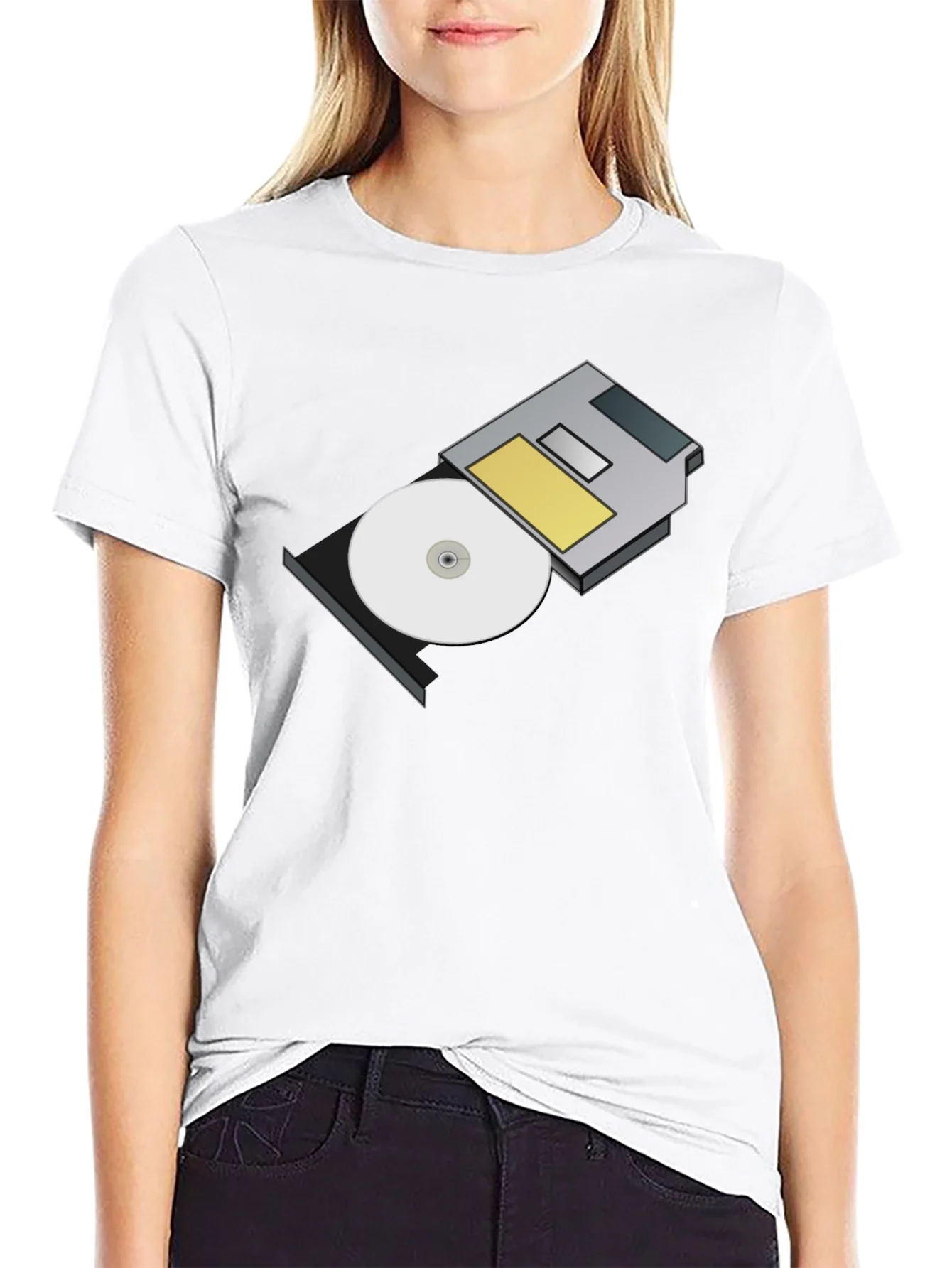 Floppy Disk T-Shirt - Retro Tech Style