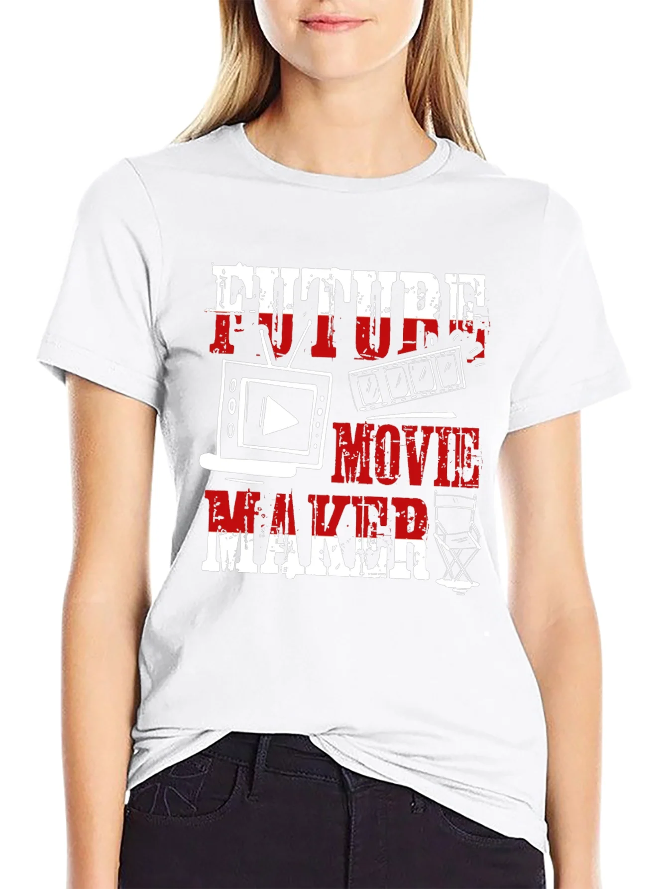 Future Movie Maker Graphic T-Shirt - Black