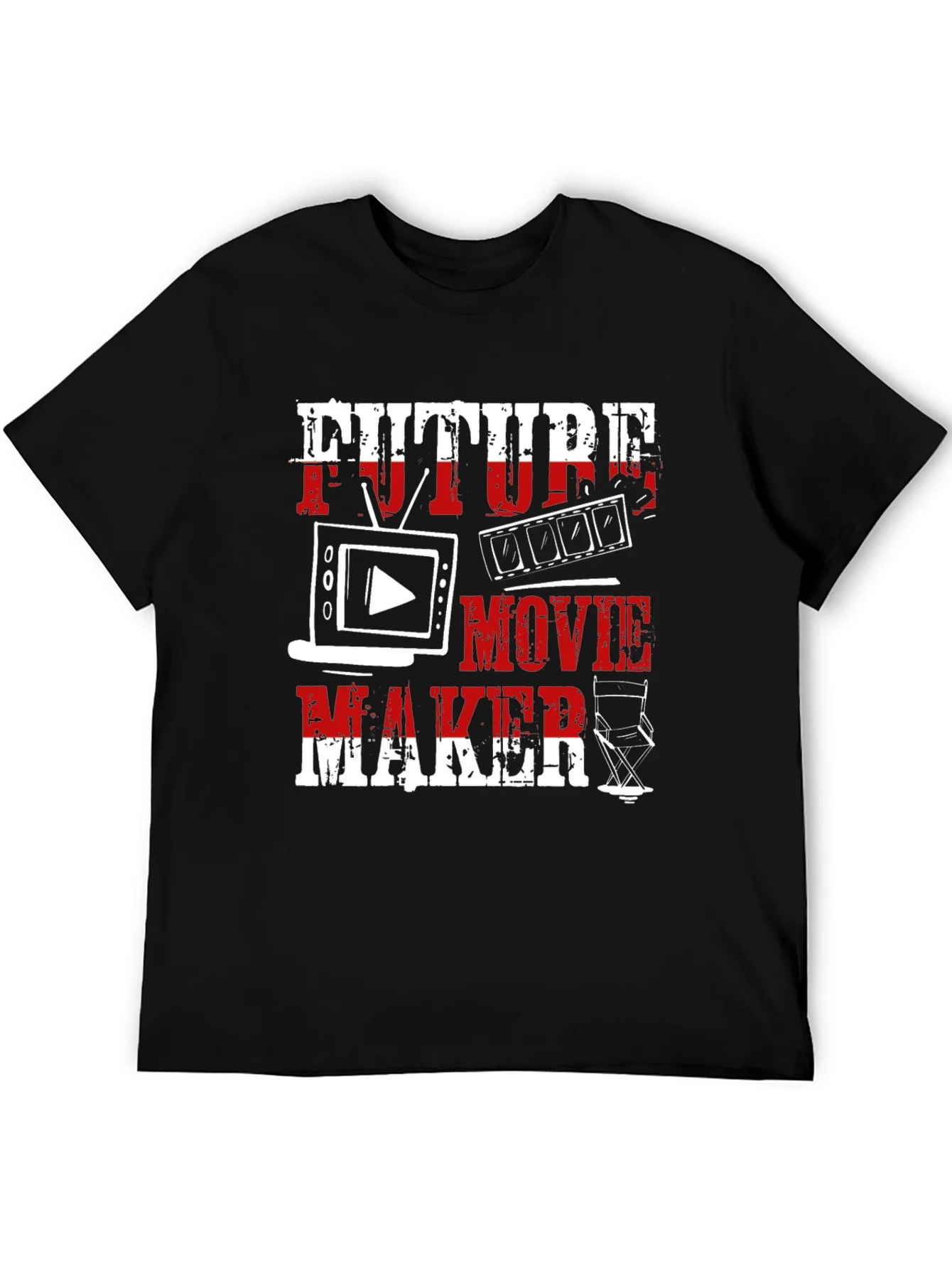 Future Movie Maker Graphic T-Shirt - Black
