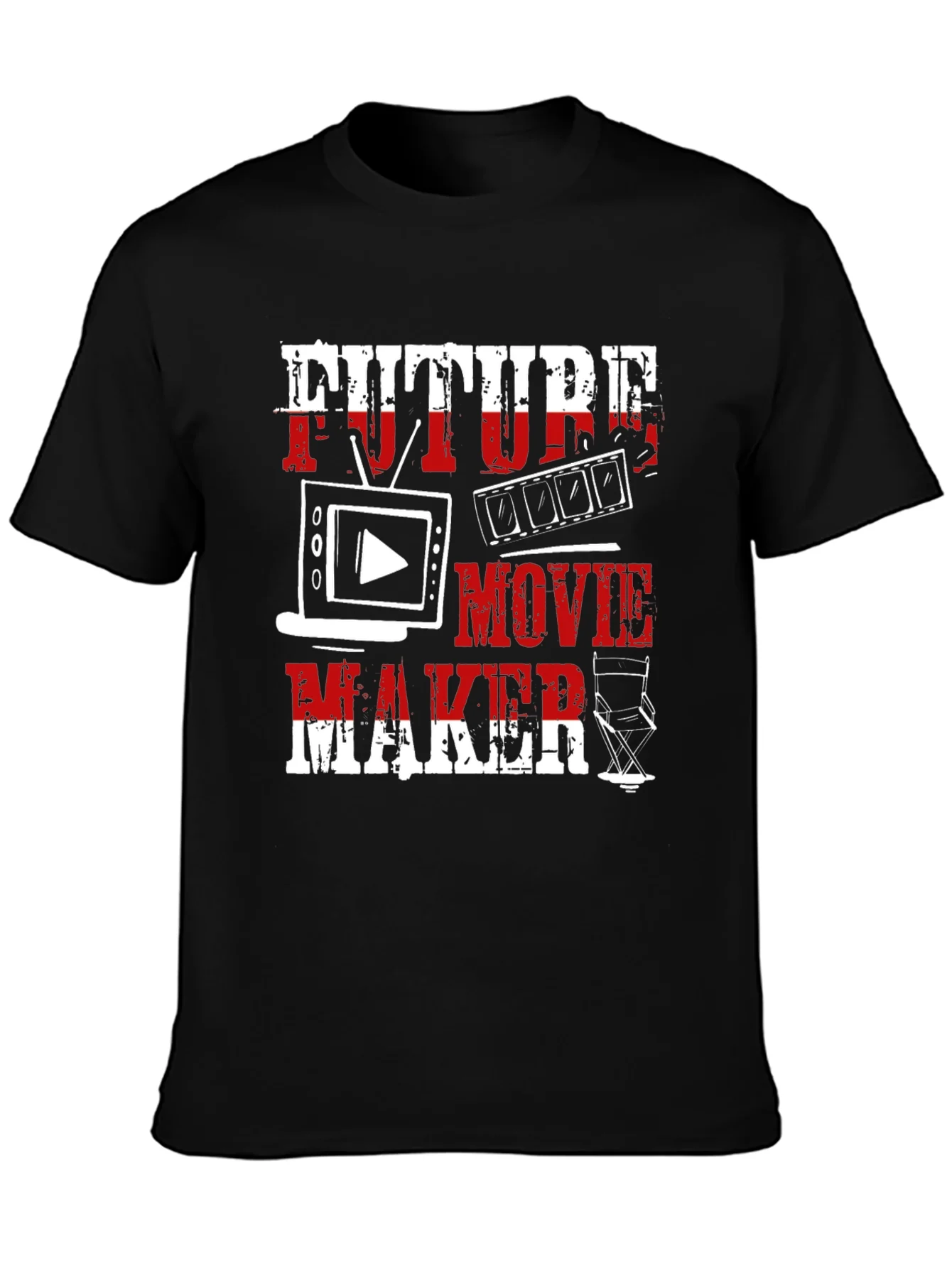 Future Movie Maker Graphic T-Shirt - Black