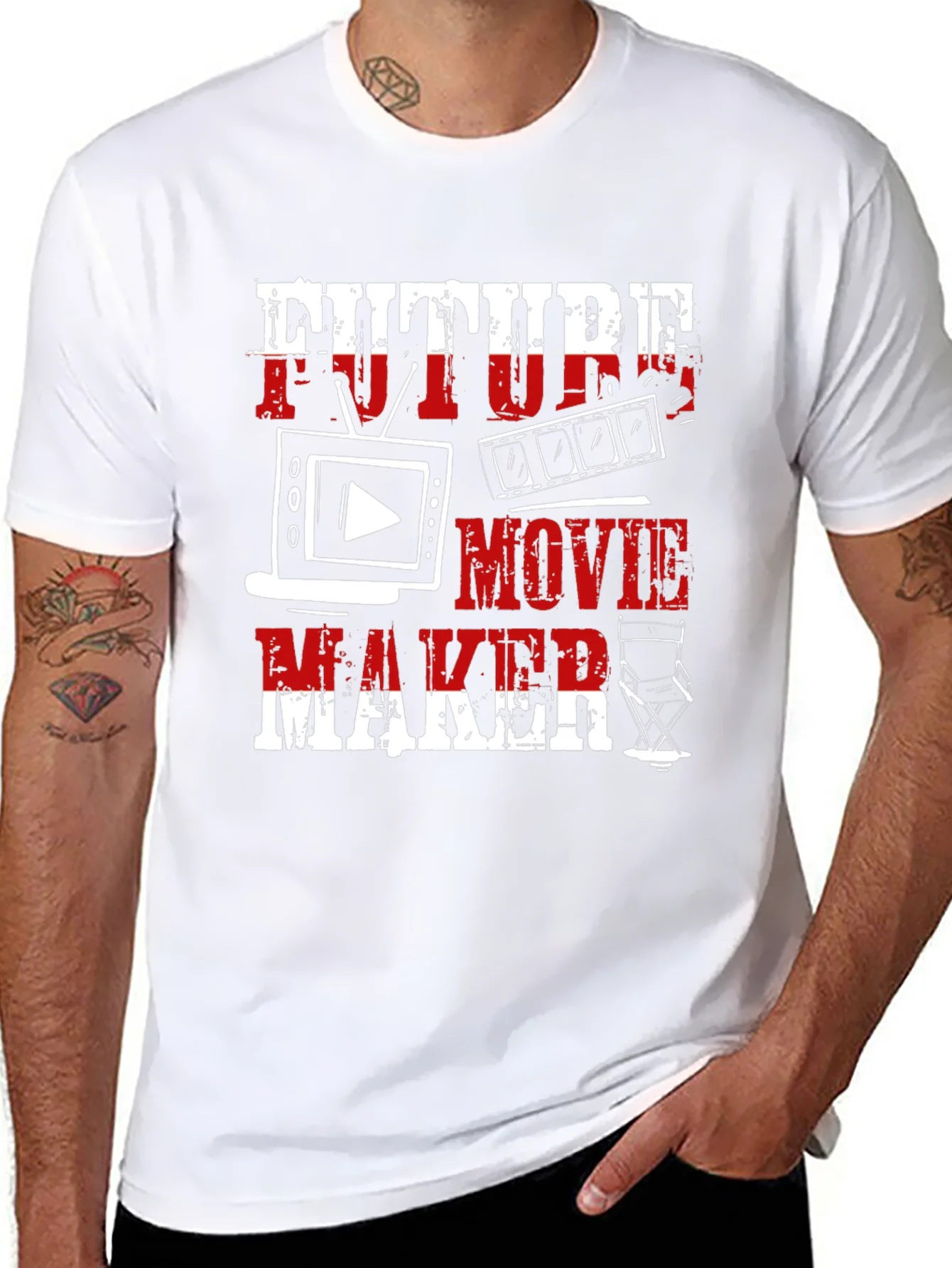 Future Movie Maker Graphic T-Shirt - Black