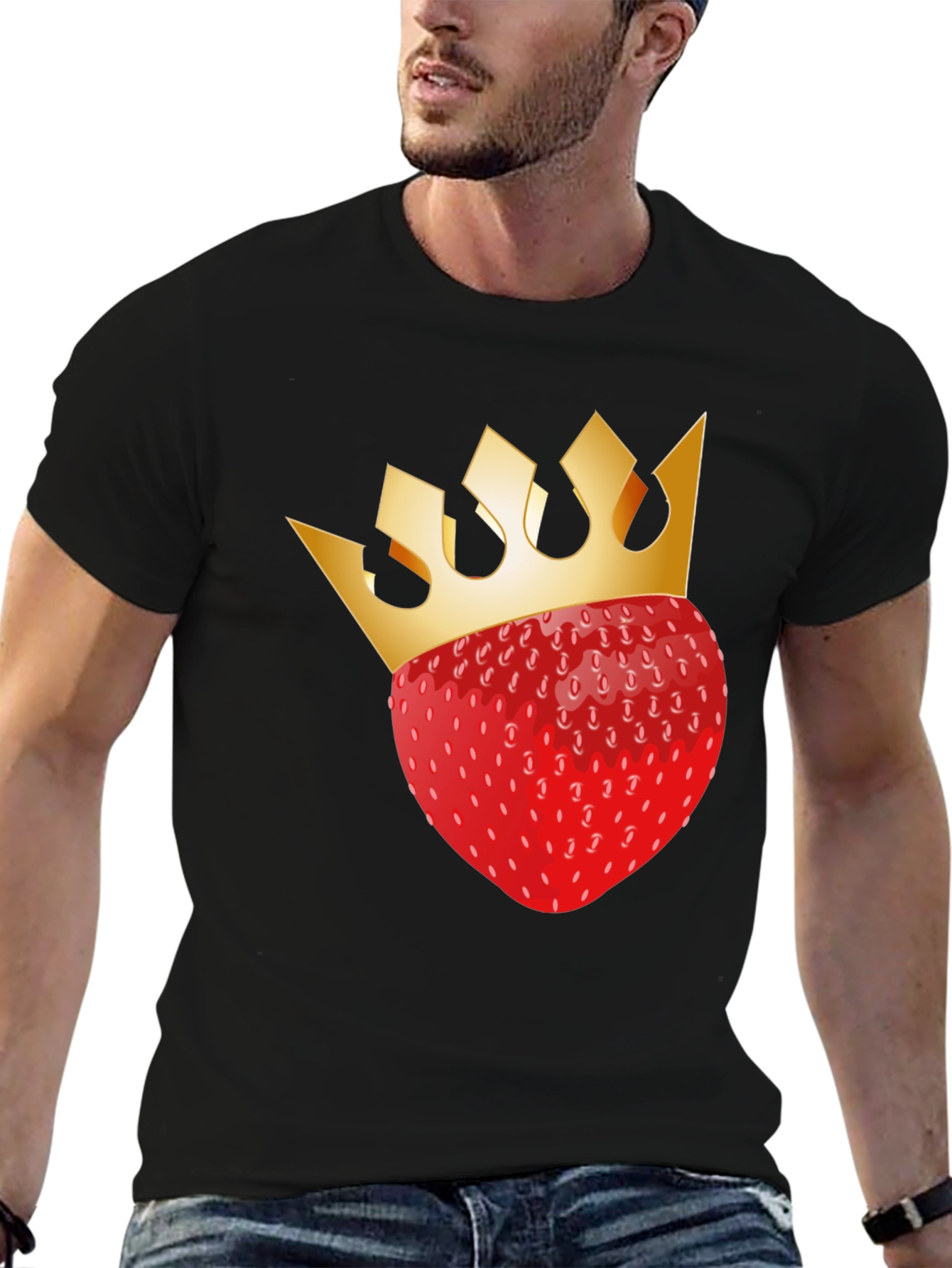 Strawberry King T-Shirt - Black