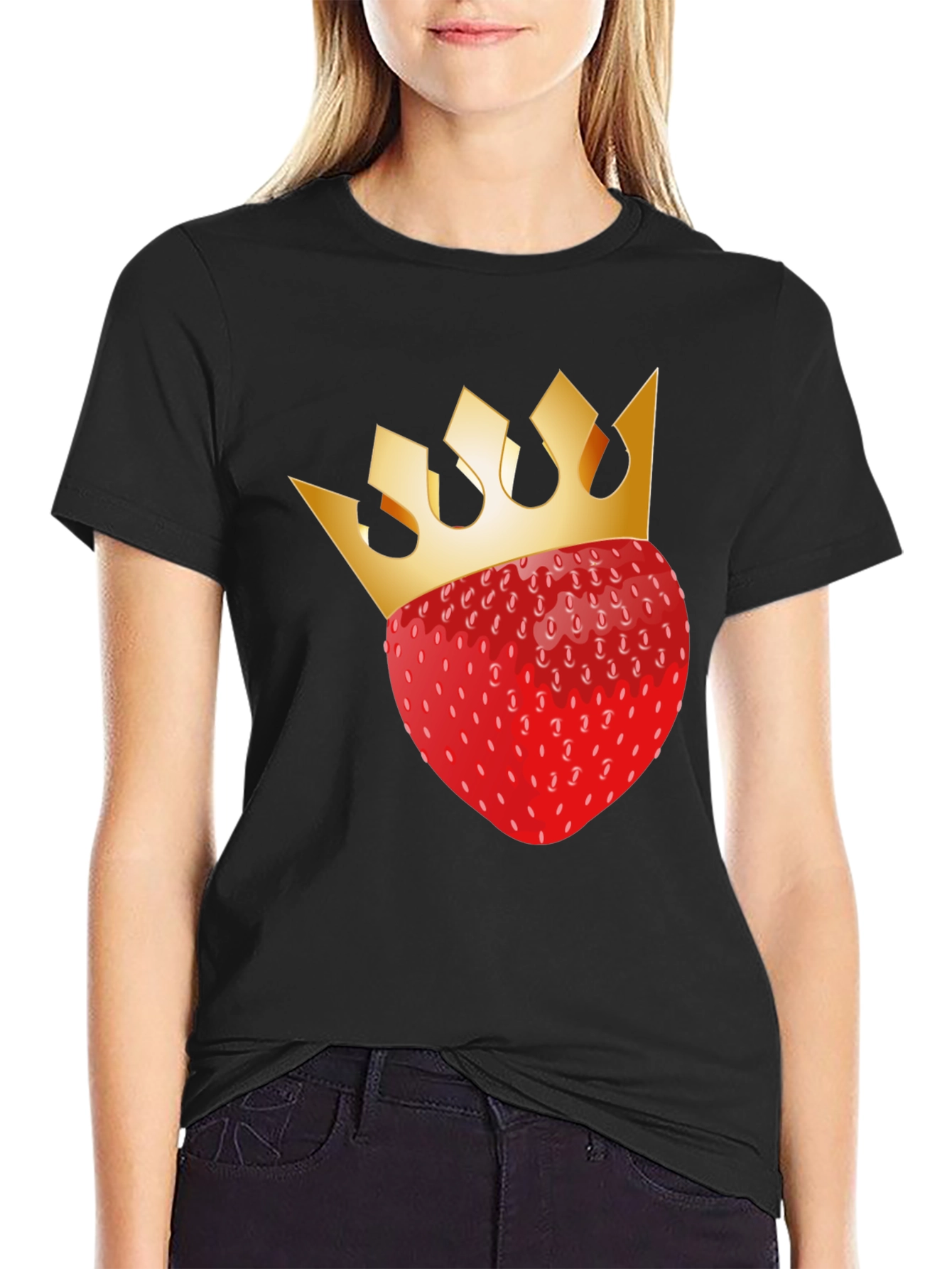 Strawberry King T-Shirt - Black