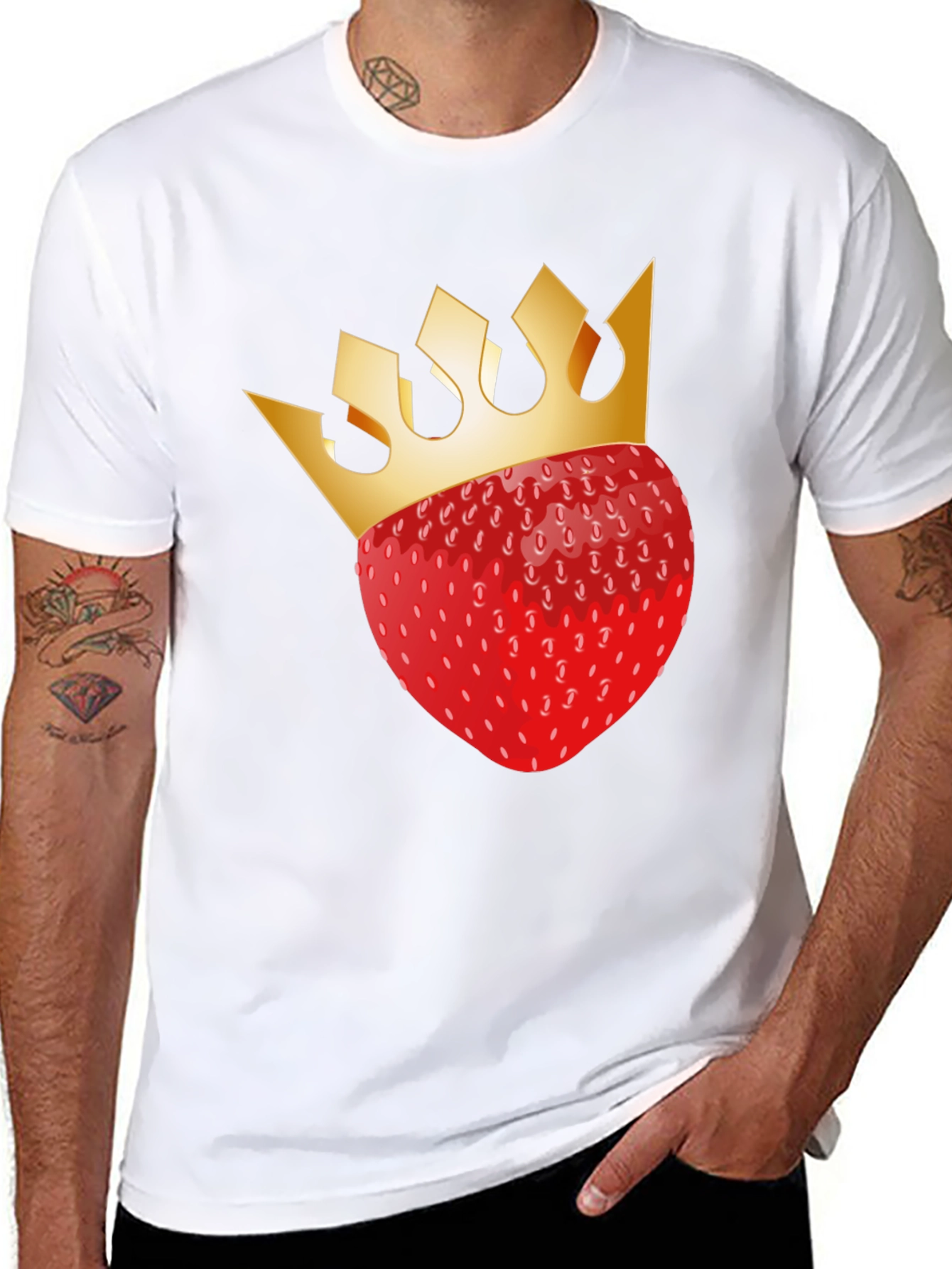 Strawberry King T-Shirt - Black