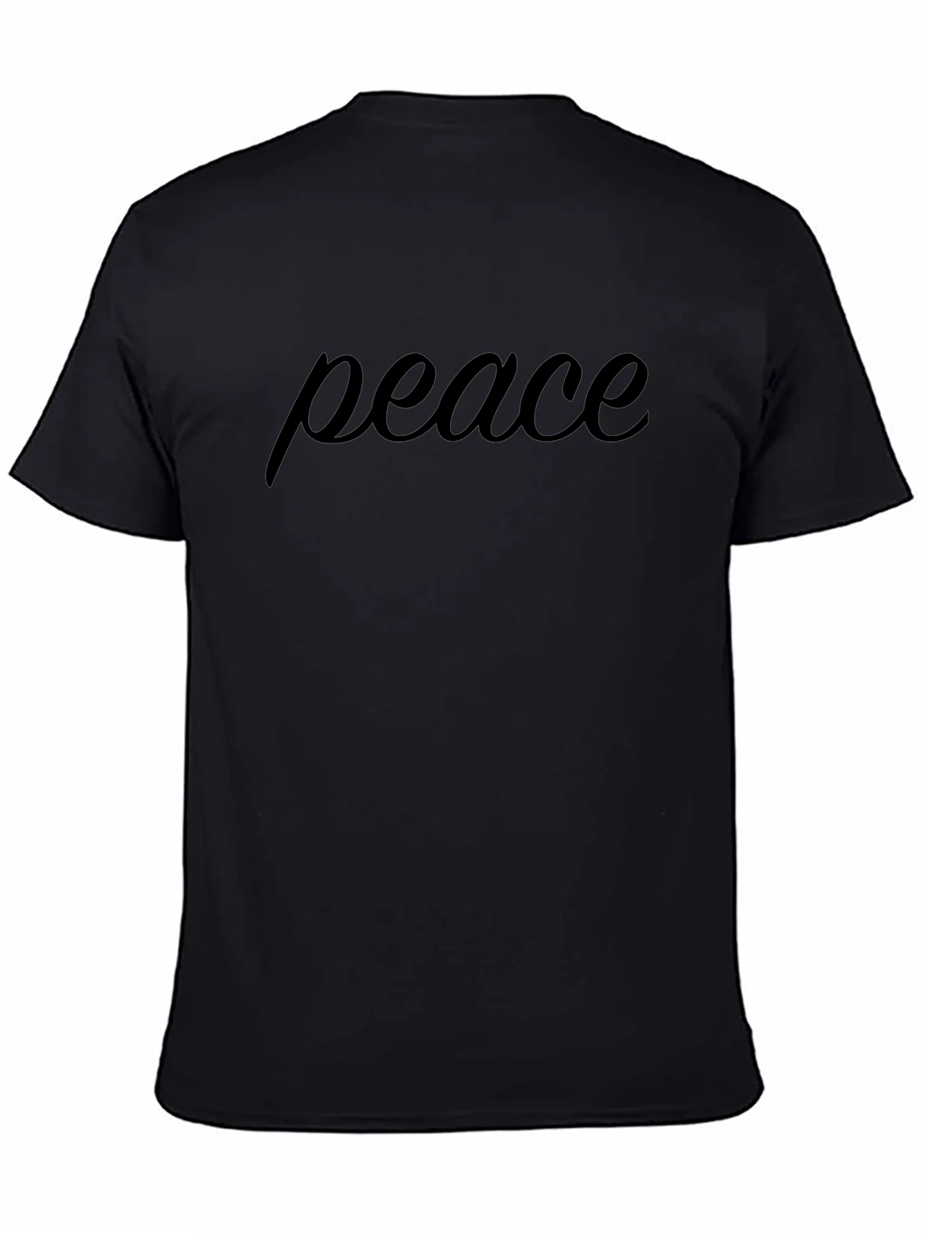 Peace Graphic Tee - Black Cotton Comfort