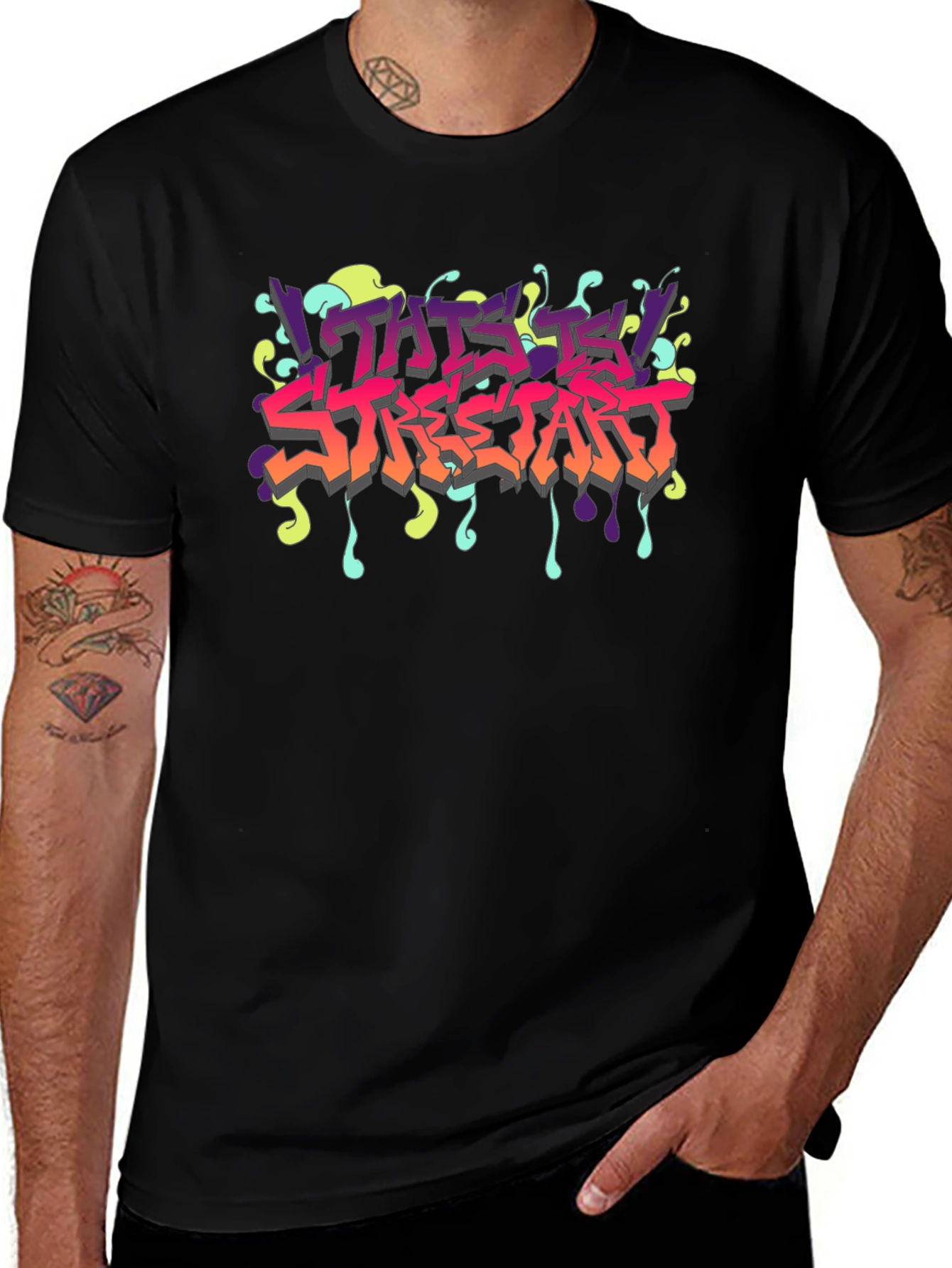 This Is Streetart Black Graphic Tee