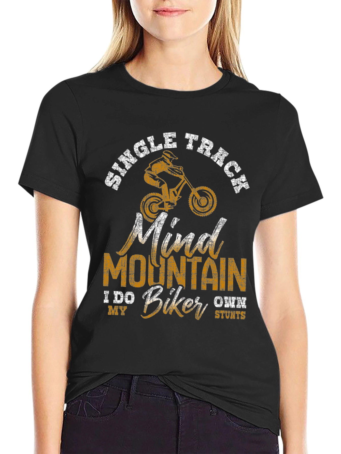 Single Track Mountain Biker T-Shirt