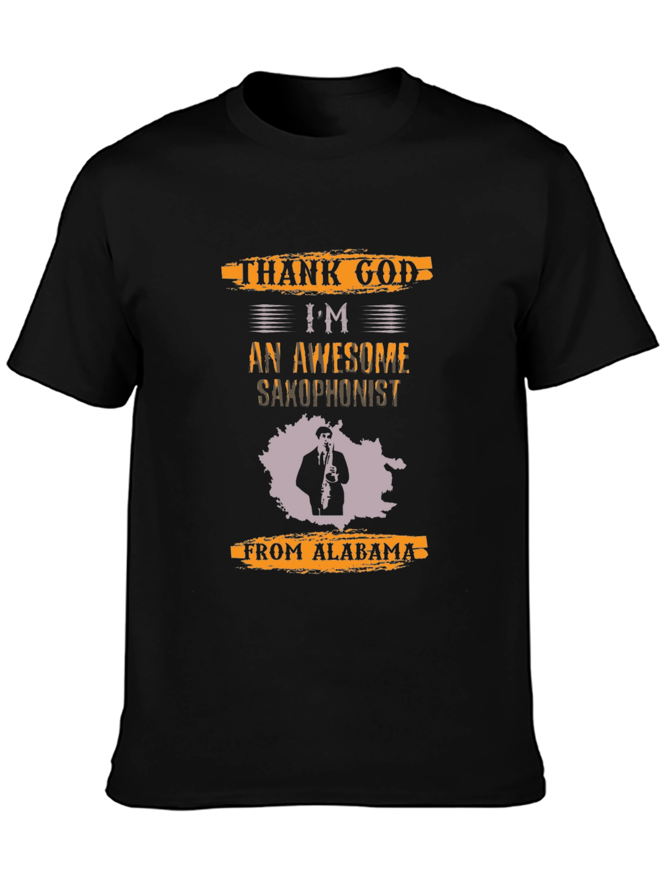 Saxophonist Alabama T-Shirt - Black