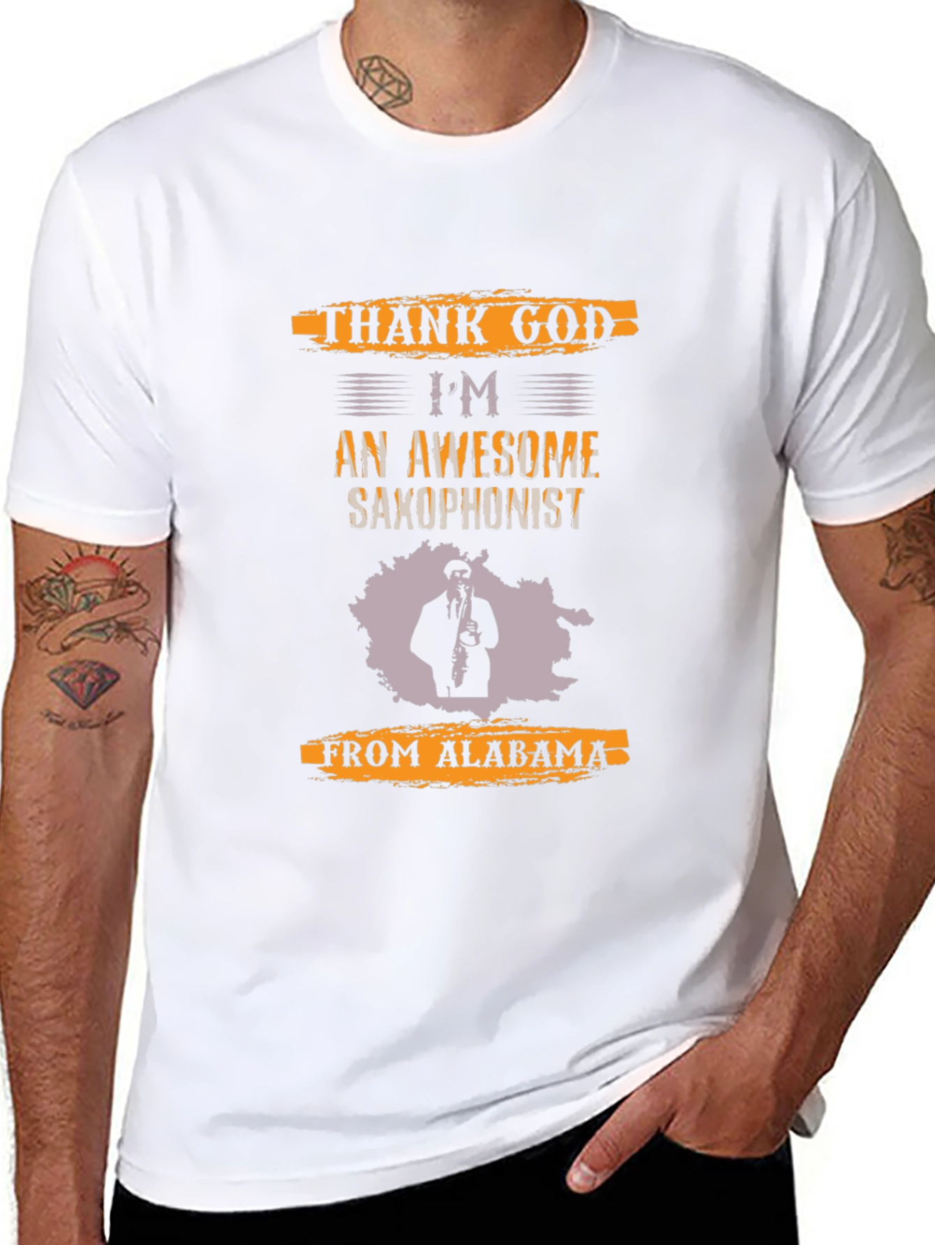 Saxophonist Alabama T-Shirt - Black