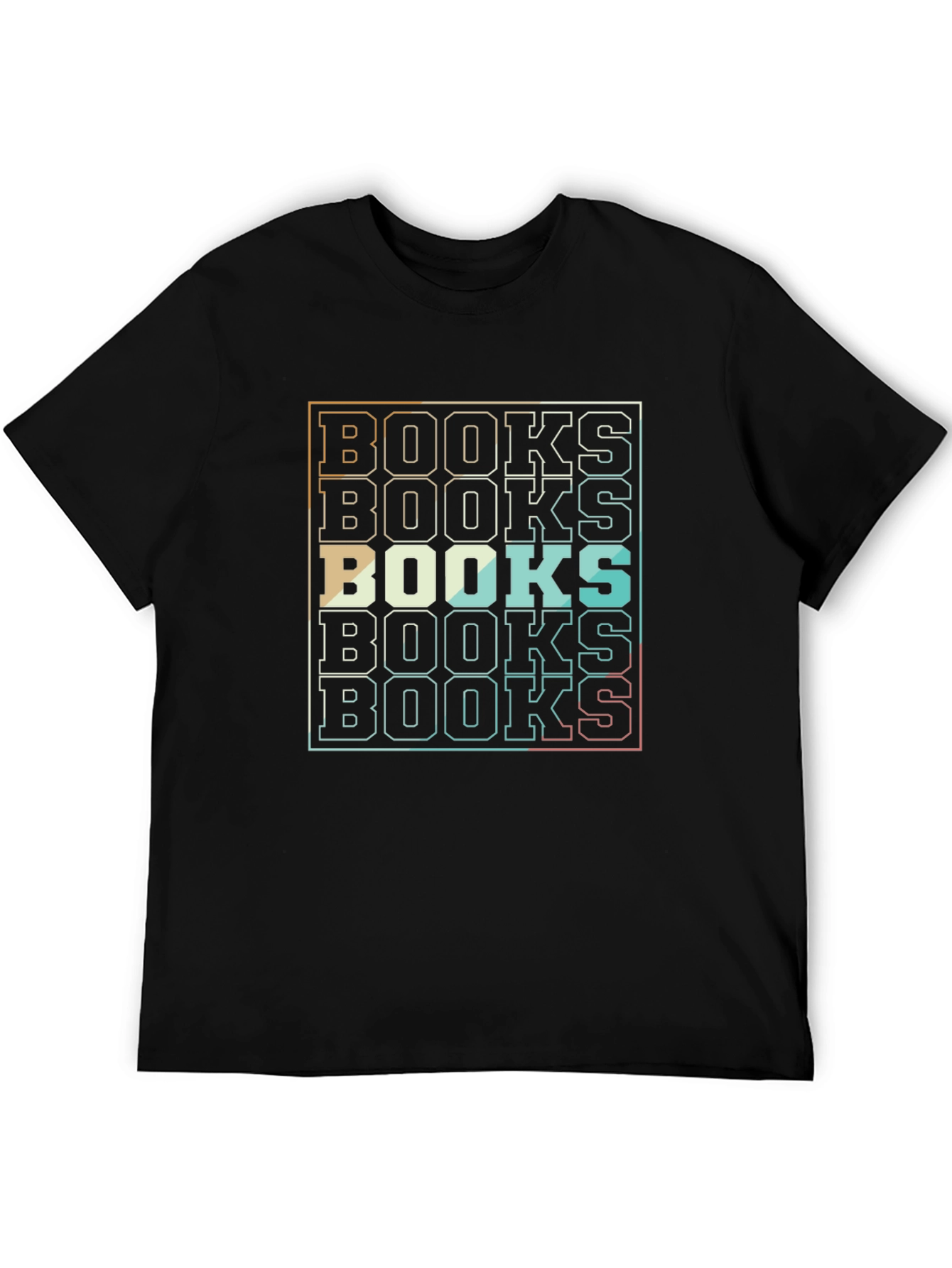 Retro Stacked BOOKS Graphic T-Shirt