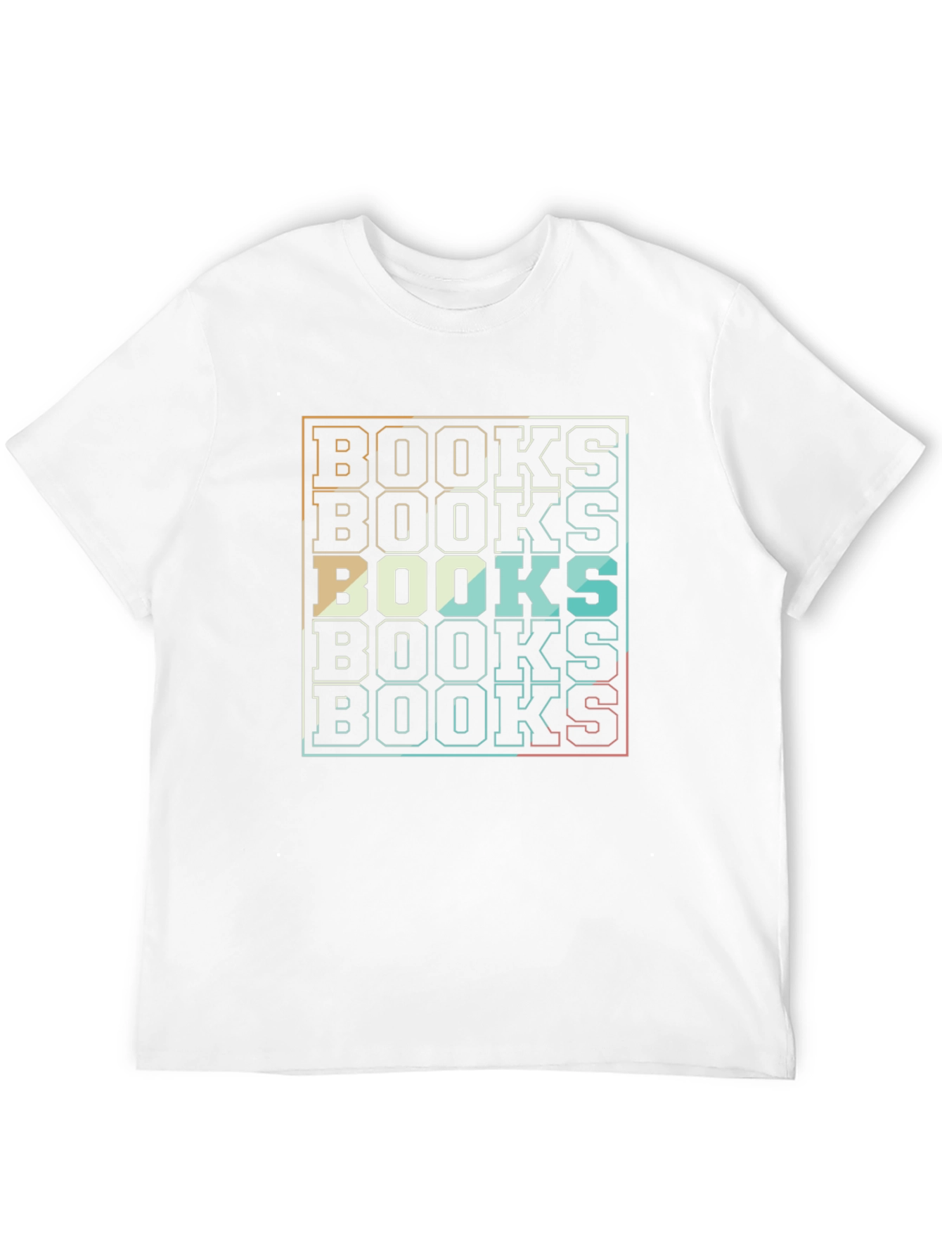 Retro Stacked BOOKS Graphic T-Shirt