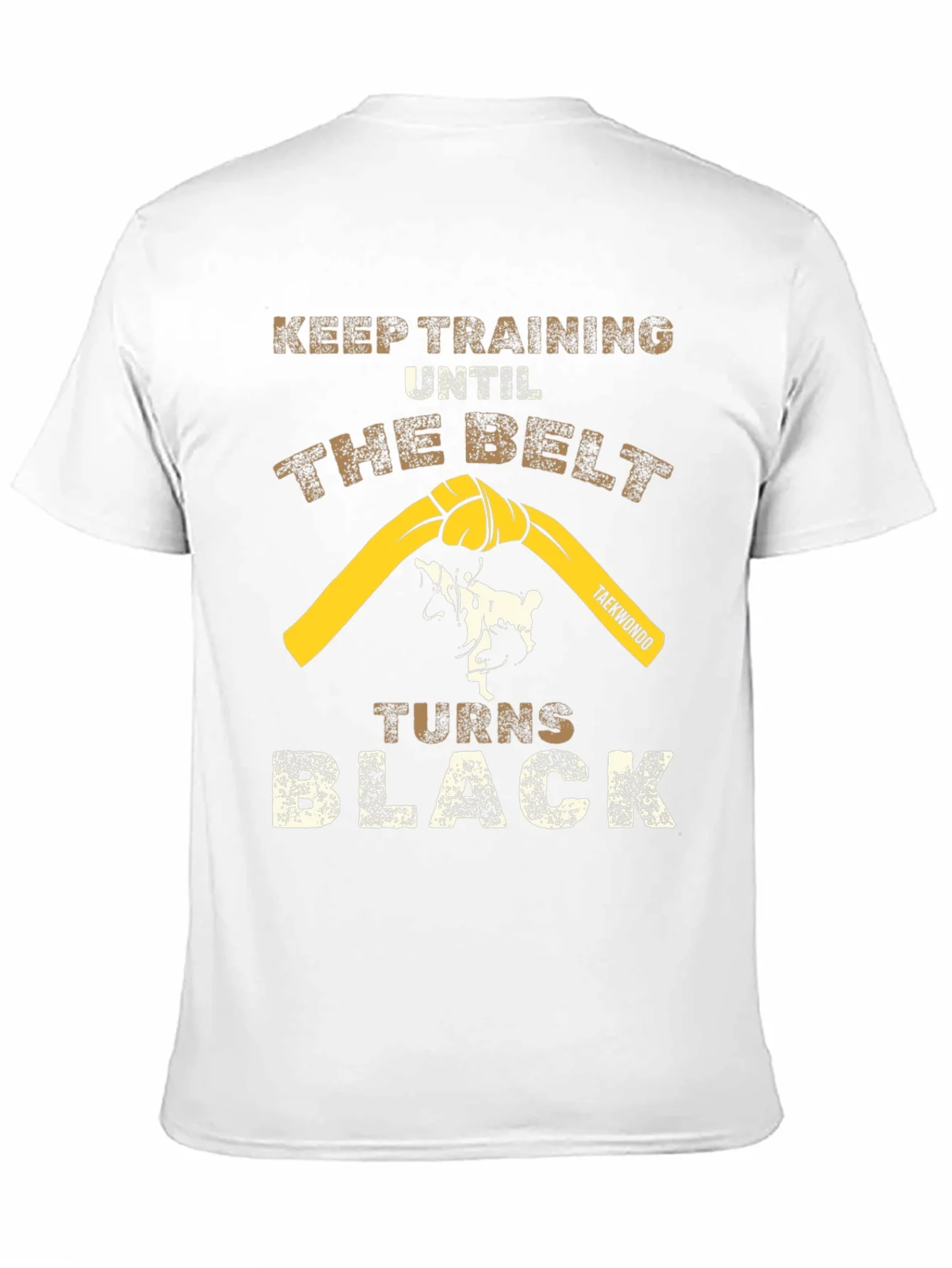 Taekwondo Training T-Shirt - Belt Turns Black