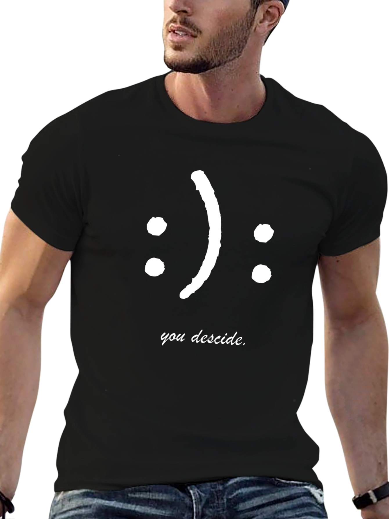 You Decide T-Shirt - Black Casual Graphic Tee