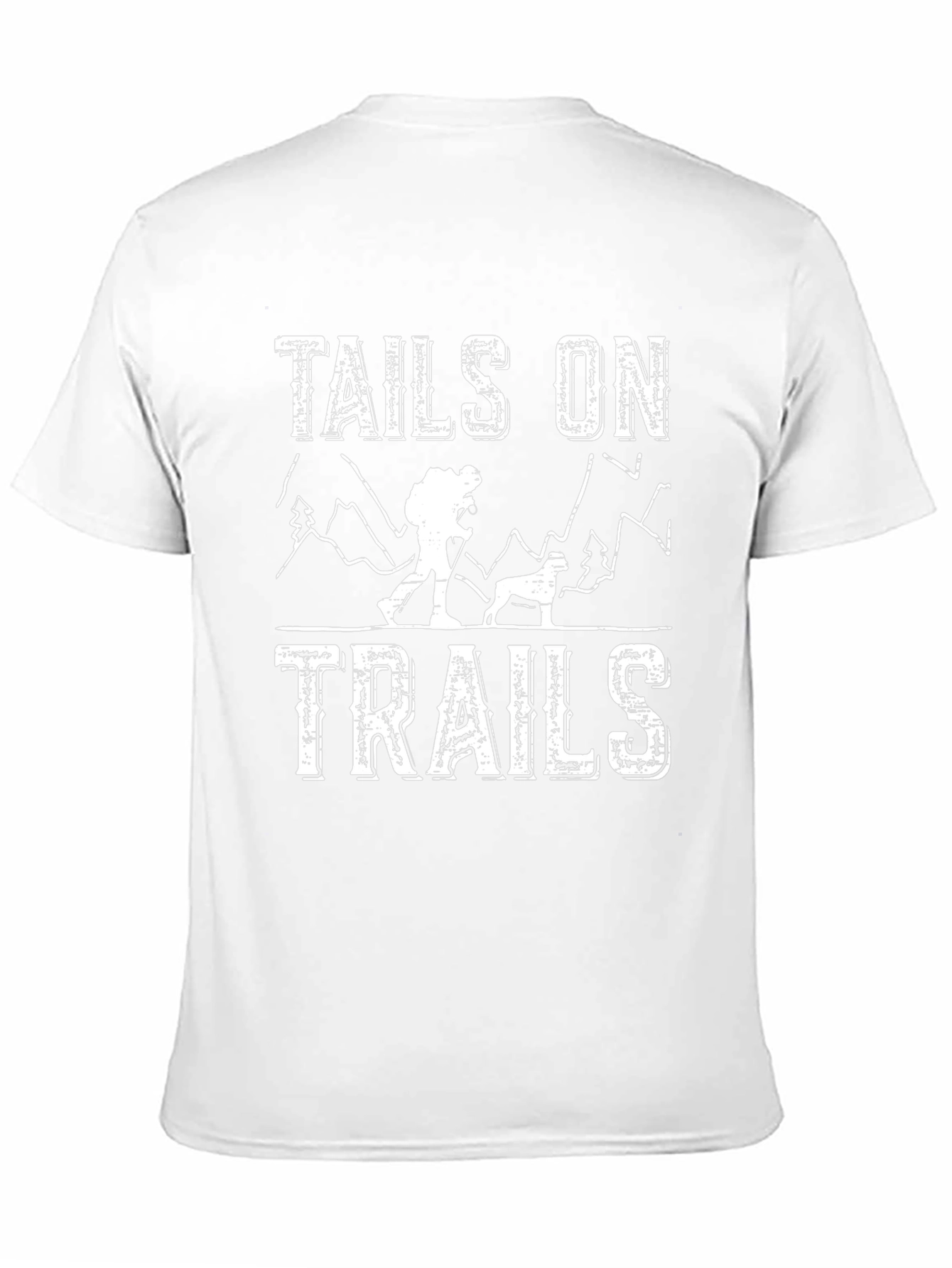 Tails On Trails Graphic T-Shirt - Hiking with Dog