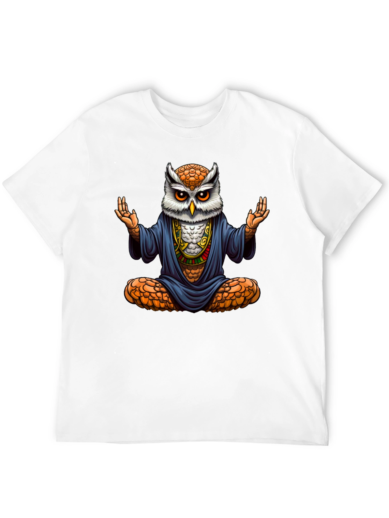 Zen Owl T-Shirt - Meditating Bird Tee