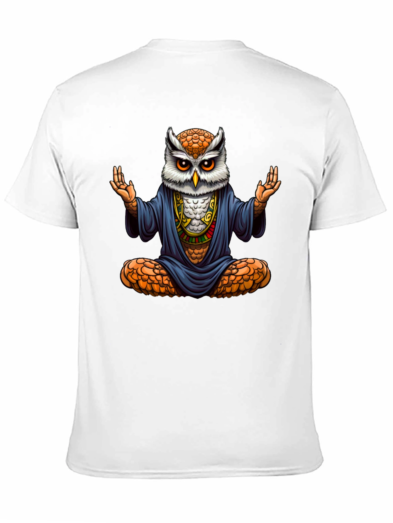 Zen Owl T-Shirt - Meditating Bird Tee