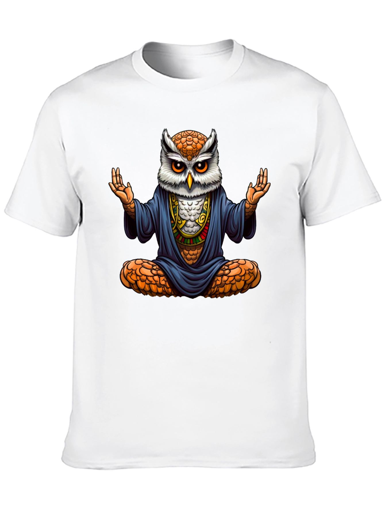 Zen Owl T-Shirt - Meditating Bird Tee