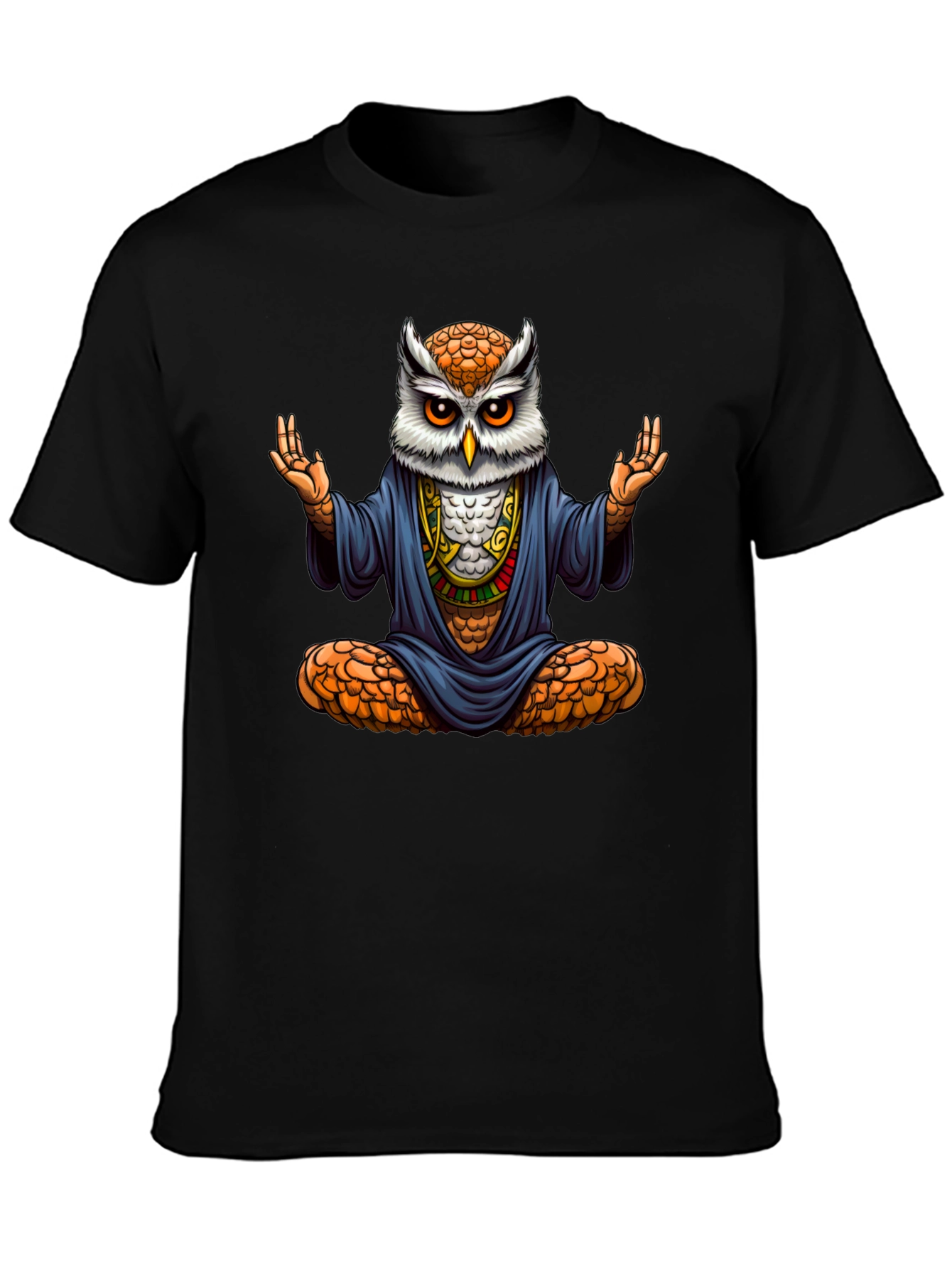 Zen Owl T-Shirt - Meditating Bird Tee