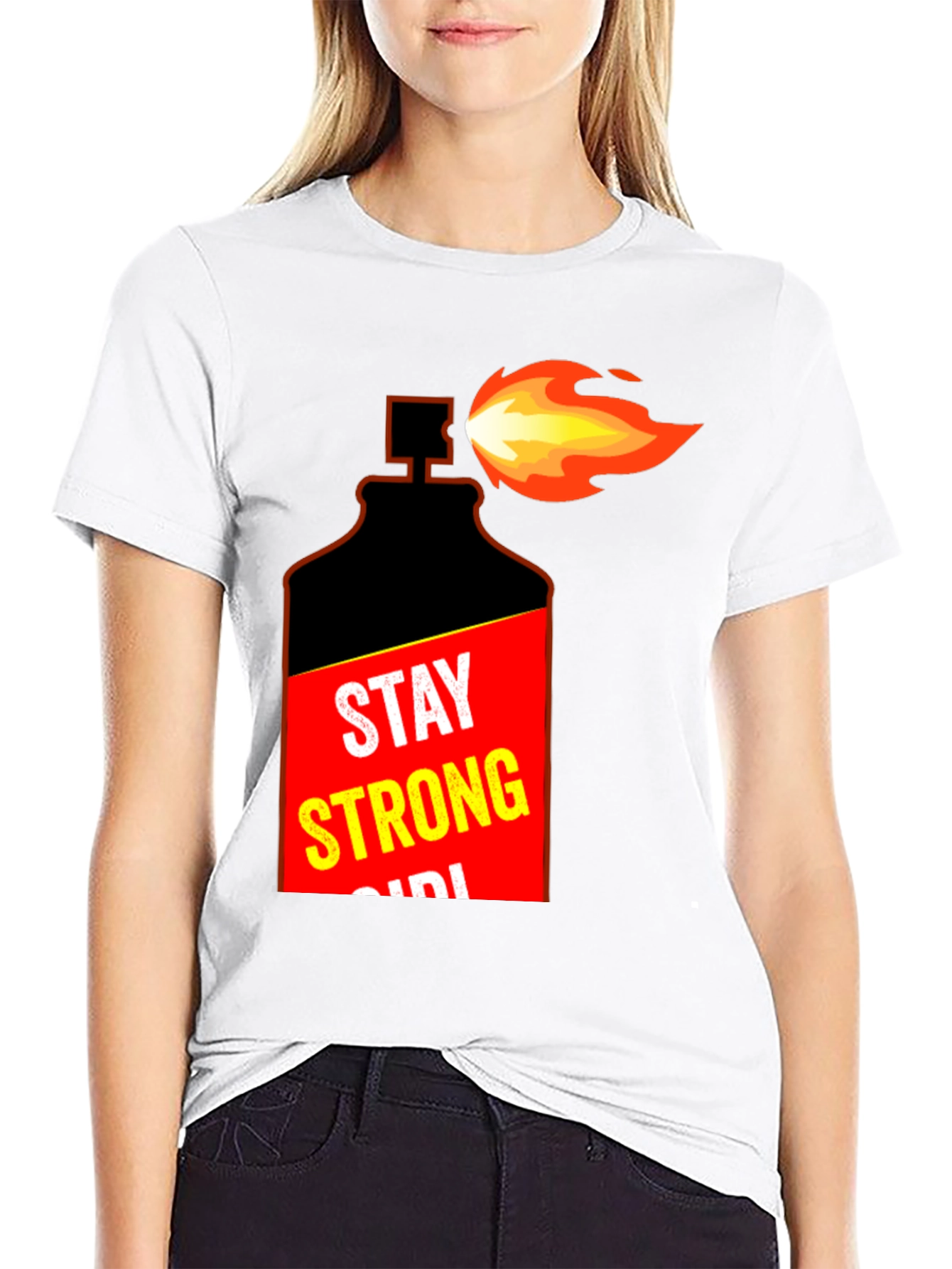 Stay Strong Molotov Cocktail Graphic T-Shirt