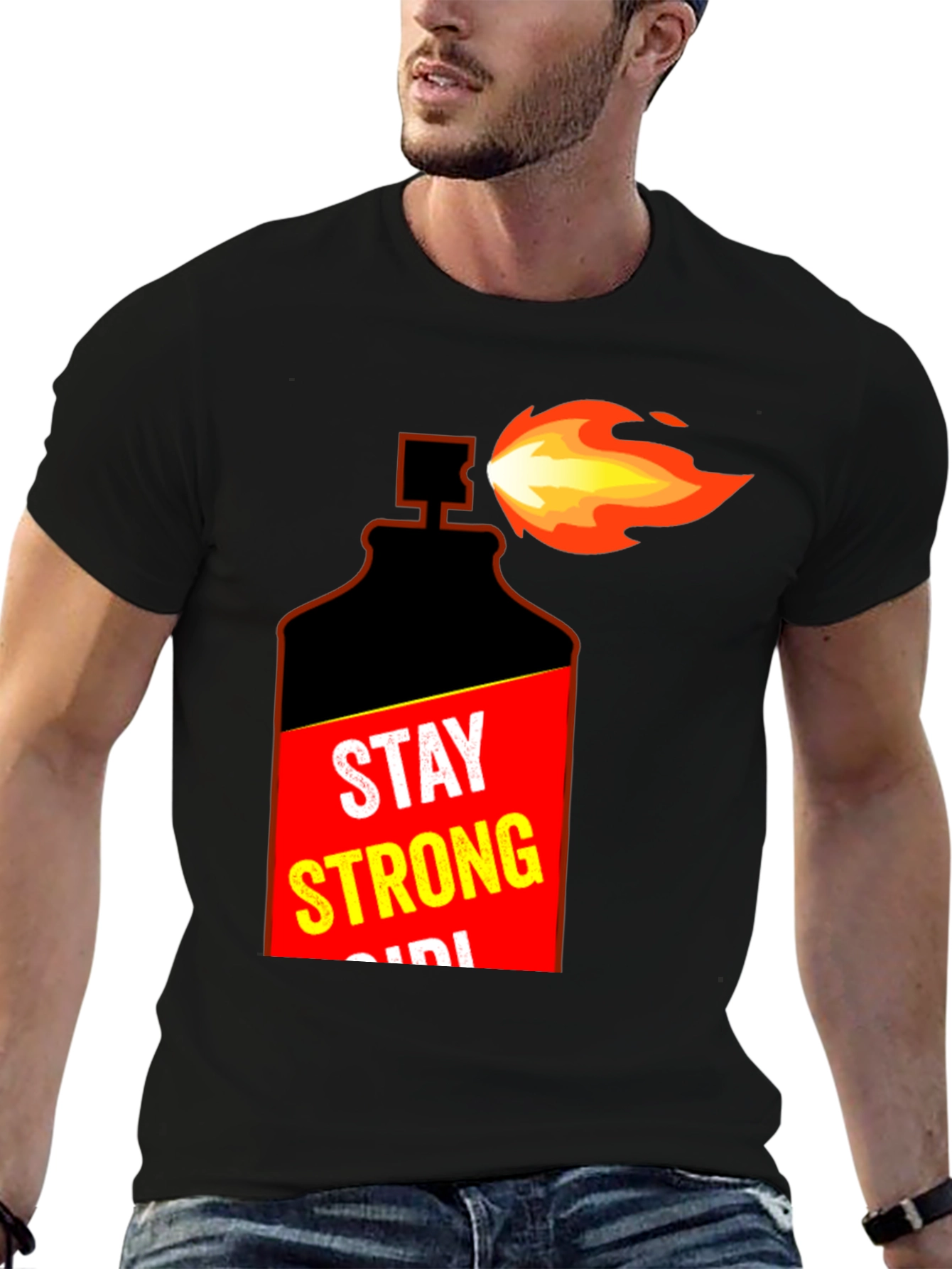 Stay Strong Molotov Cocktail Graphic T-Shirt