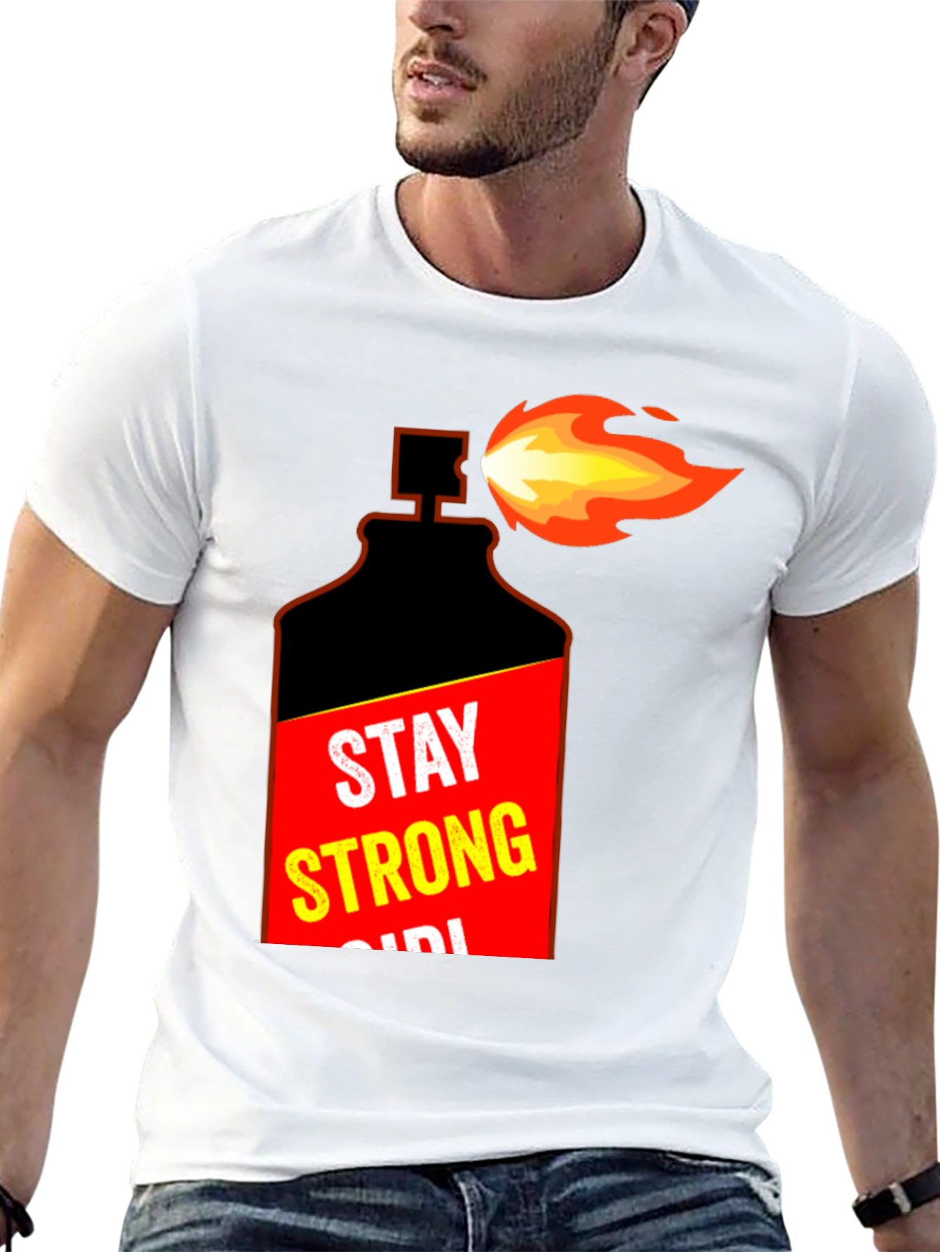 Stay Strong Molotov Cocktail Graphic T-Shirt