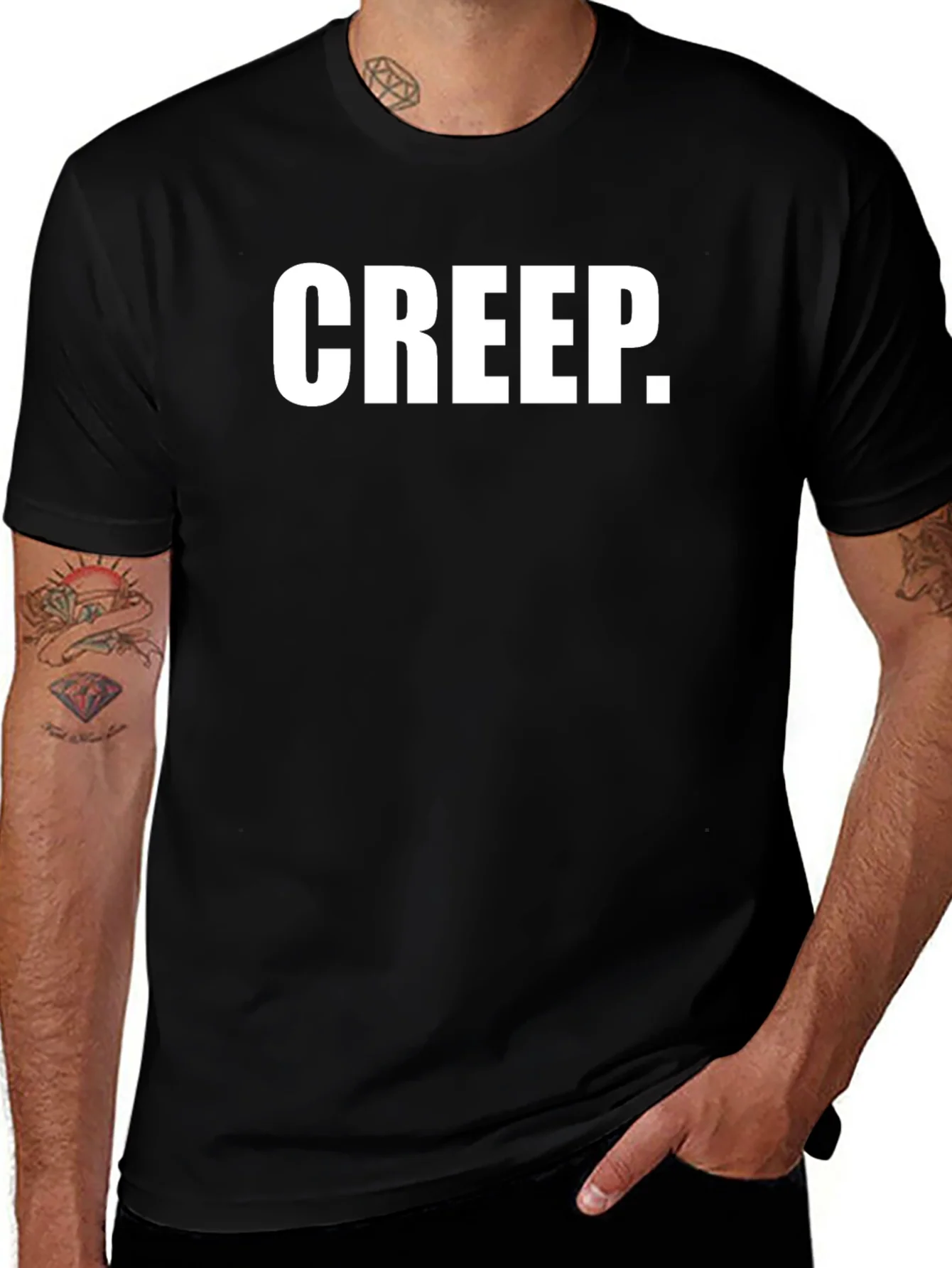 Creep Graphic Tee - Black Cotton Blend